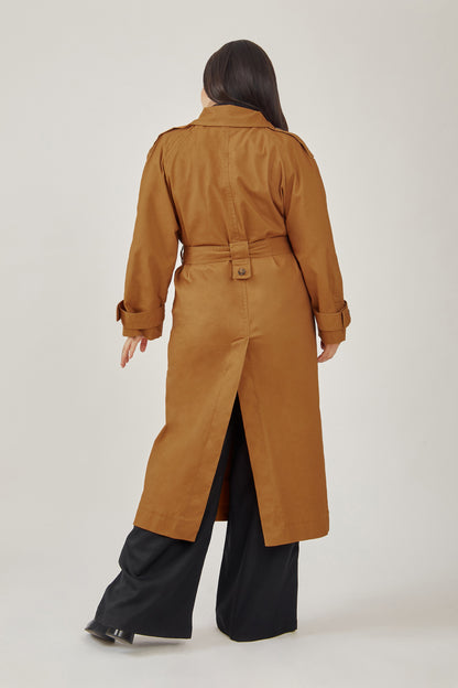 Trench coat largo drill - Camell