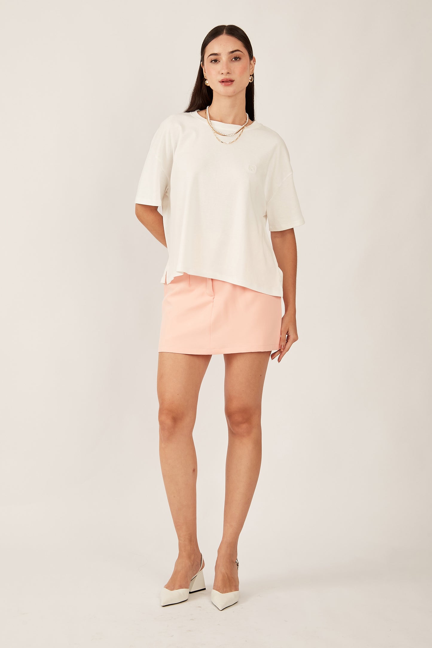 Camiseta boxy CB - Perla