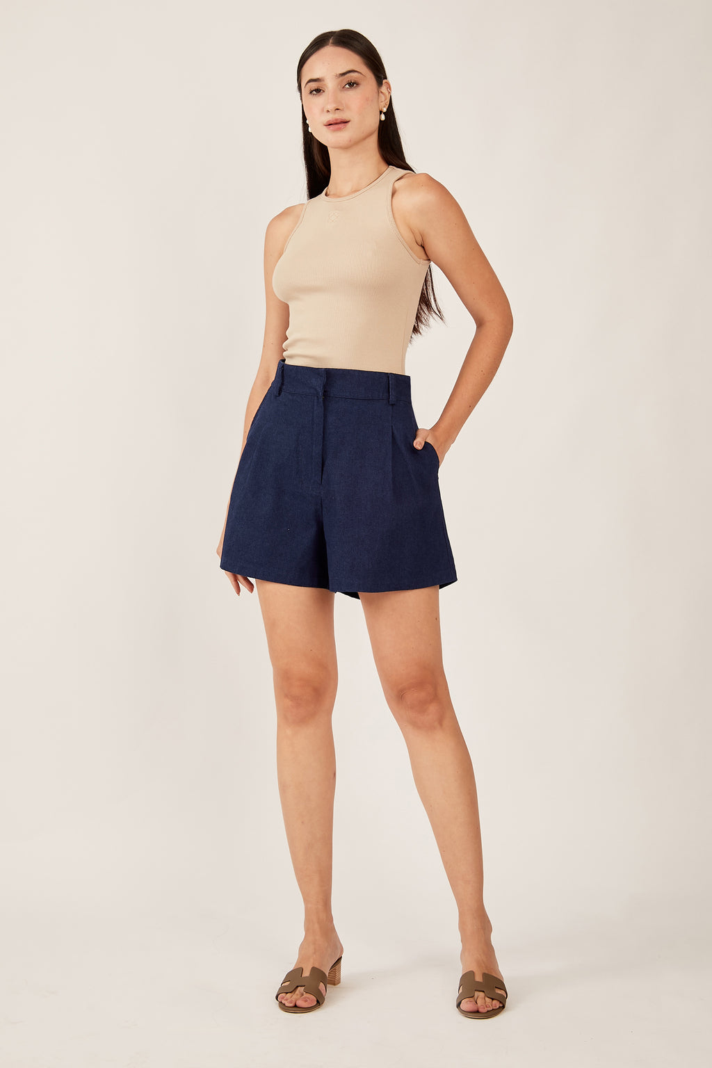 Short sastre denim - Azul oscuro