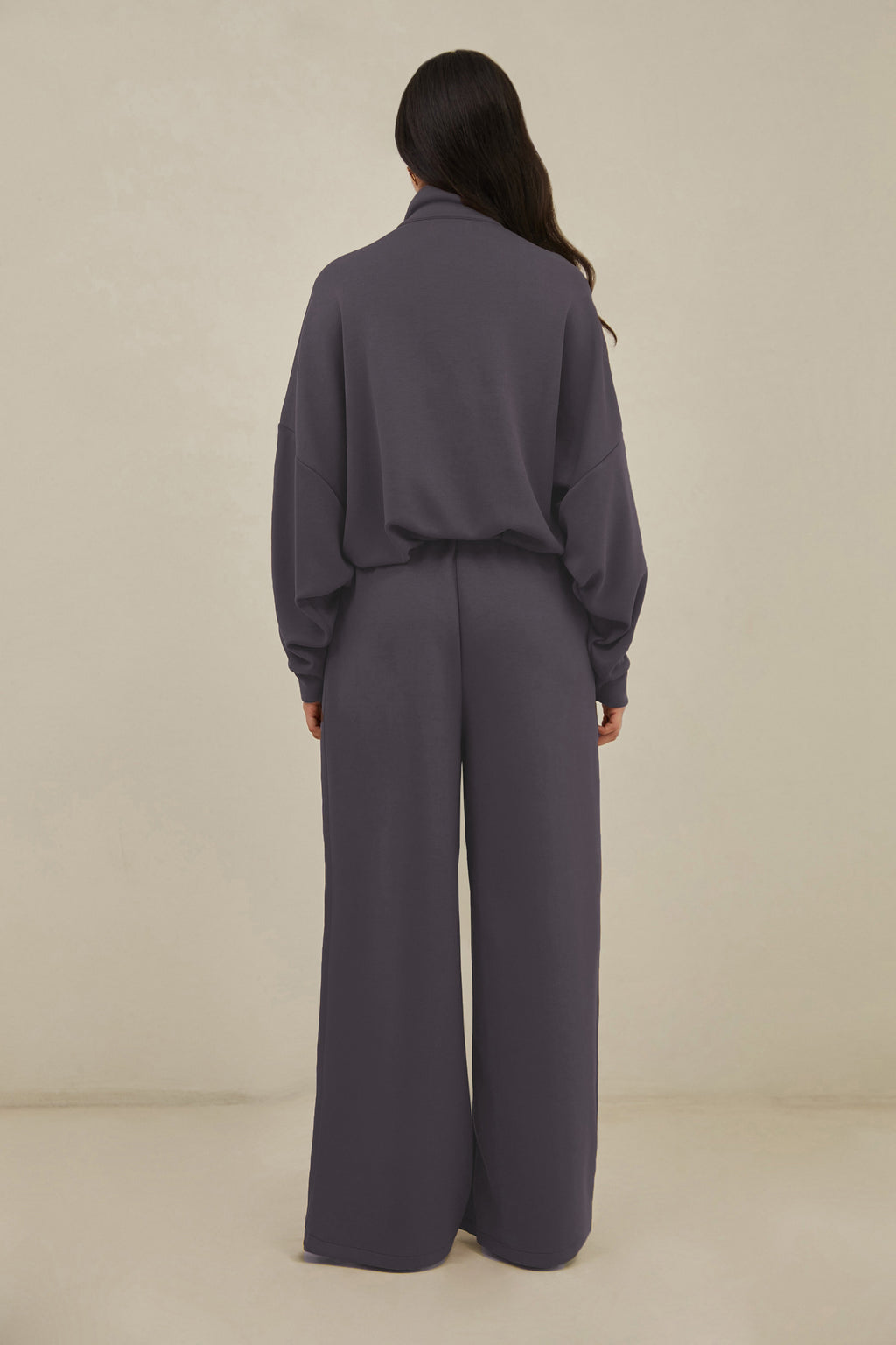 Pantalón wide leg soft - Gris oscuro