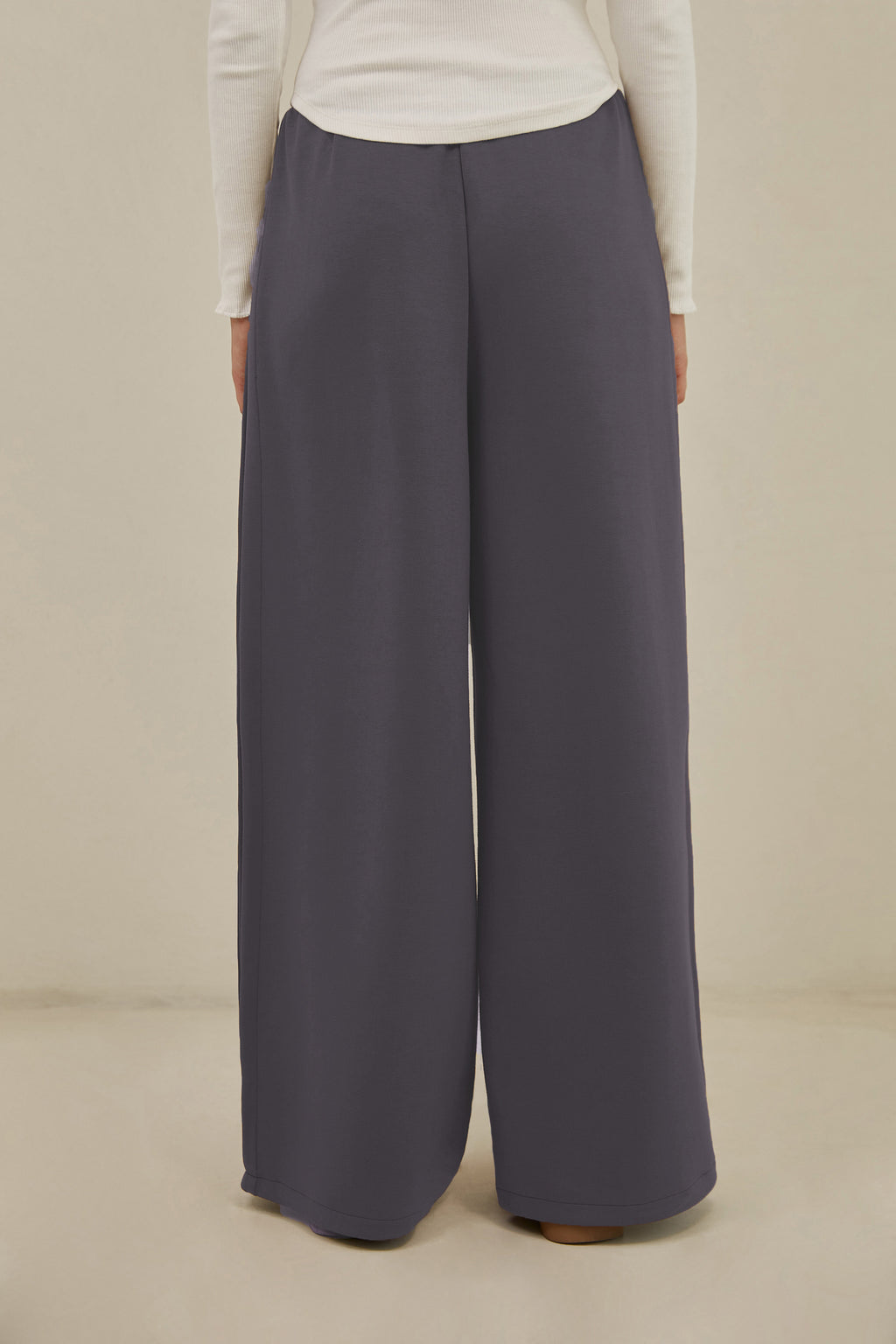 Pantalón wide leg soft - Gris oscuro