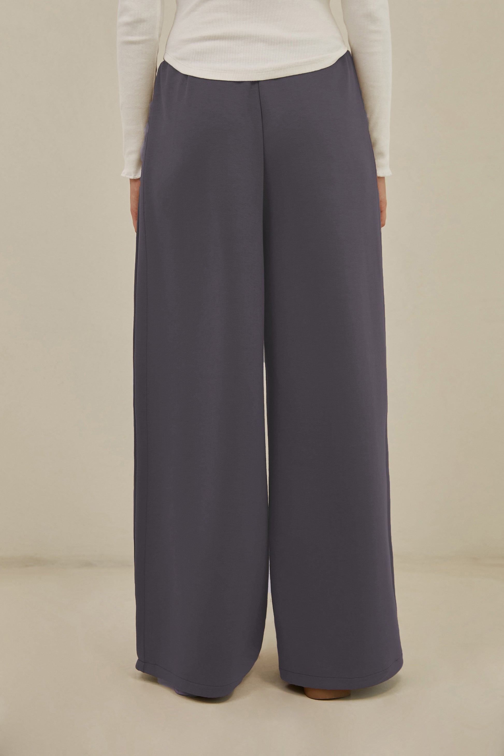 Pantalón wide leg soft - Gris oscuro