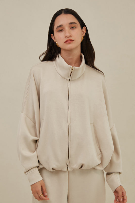 Chaqueta bomber soft - Beige