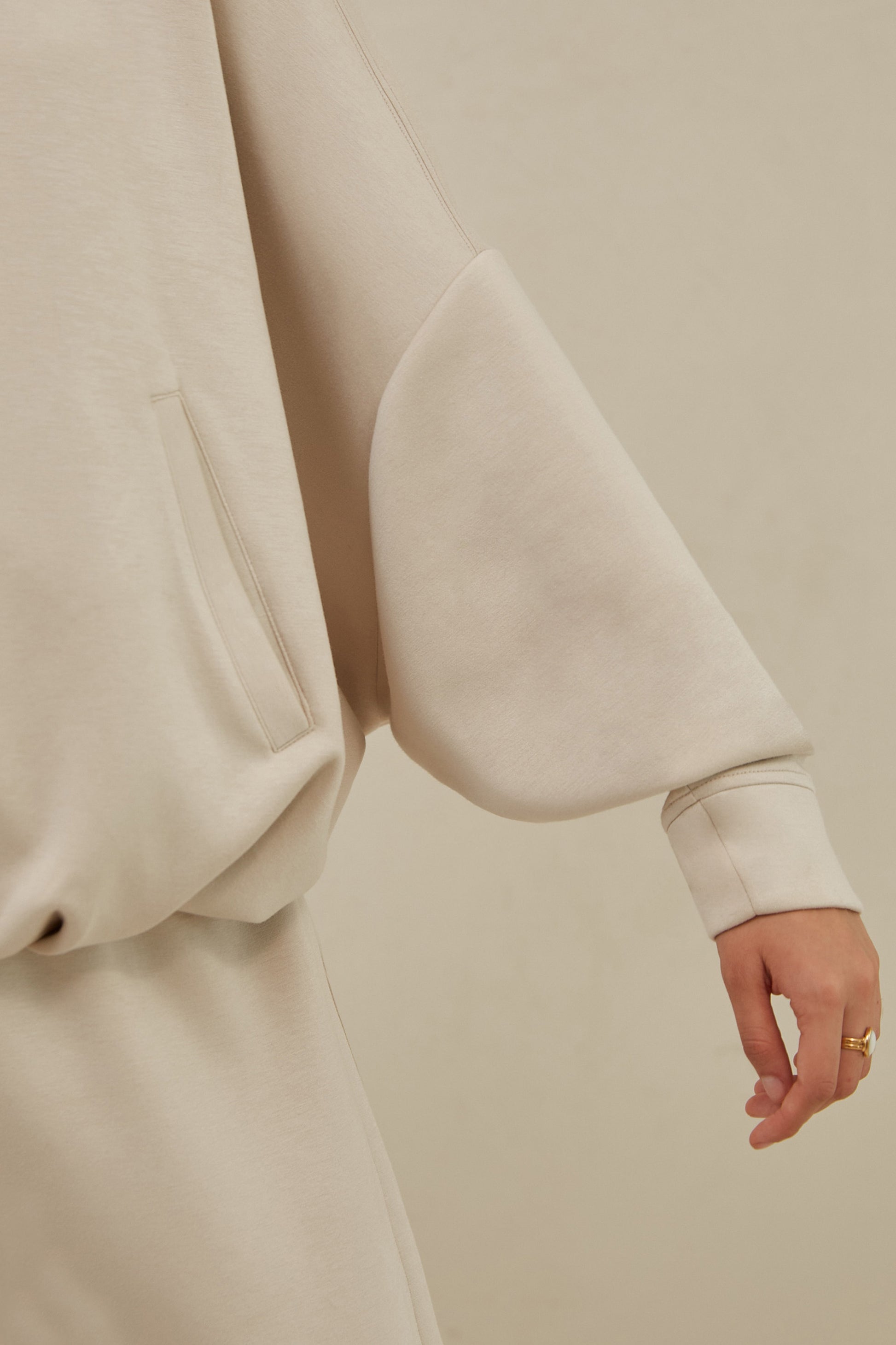 Chaqueta bomber soft - Beige