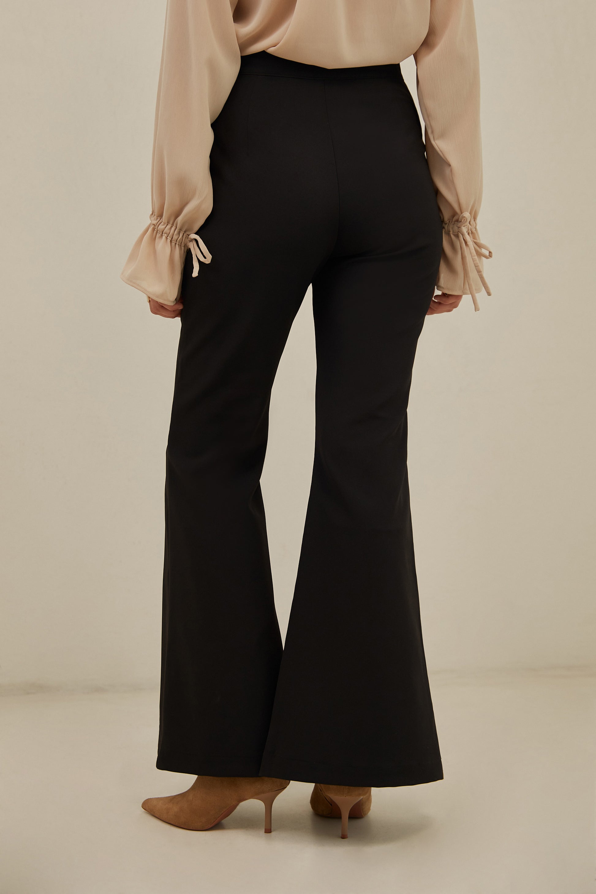 Pantalón sastre acampanado - Negro