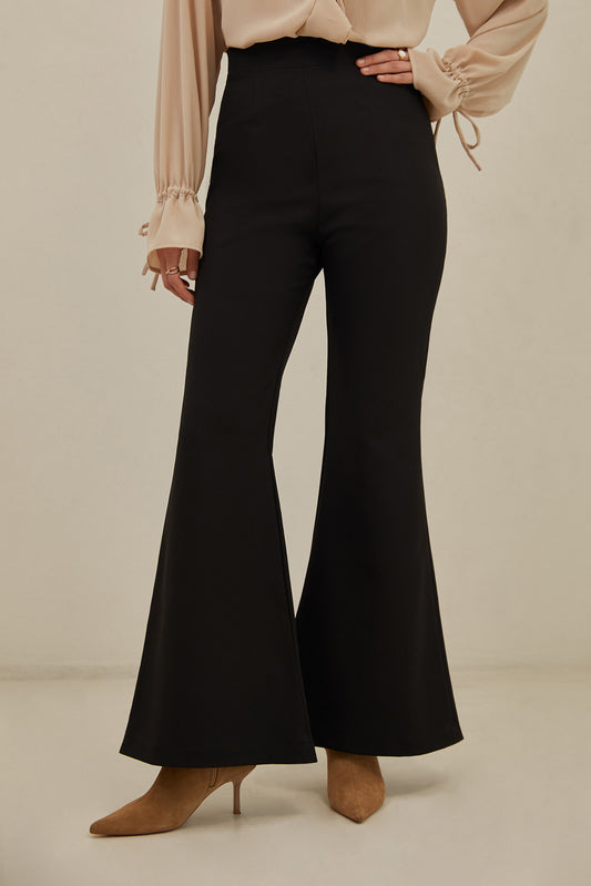 Pantalón sastre acampanado - Negro