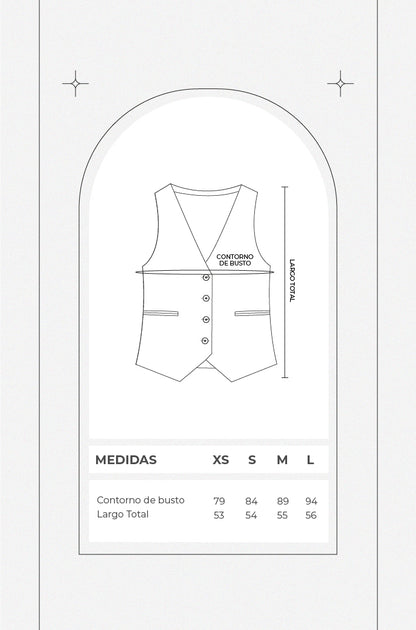 Chaleco sastre corduroy - Negro