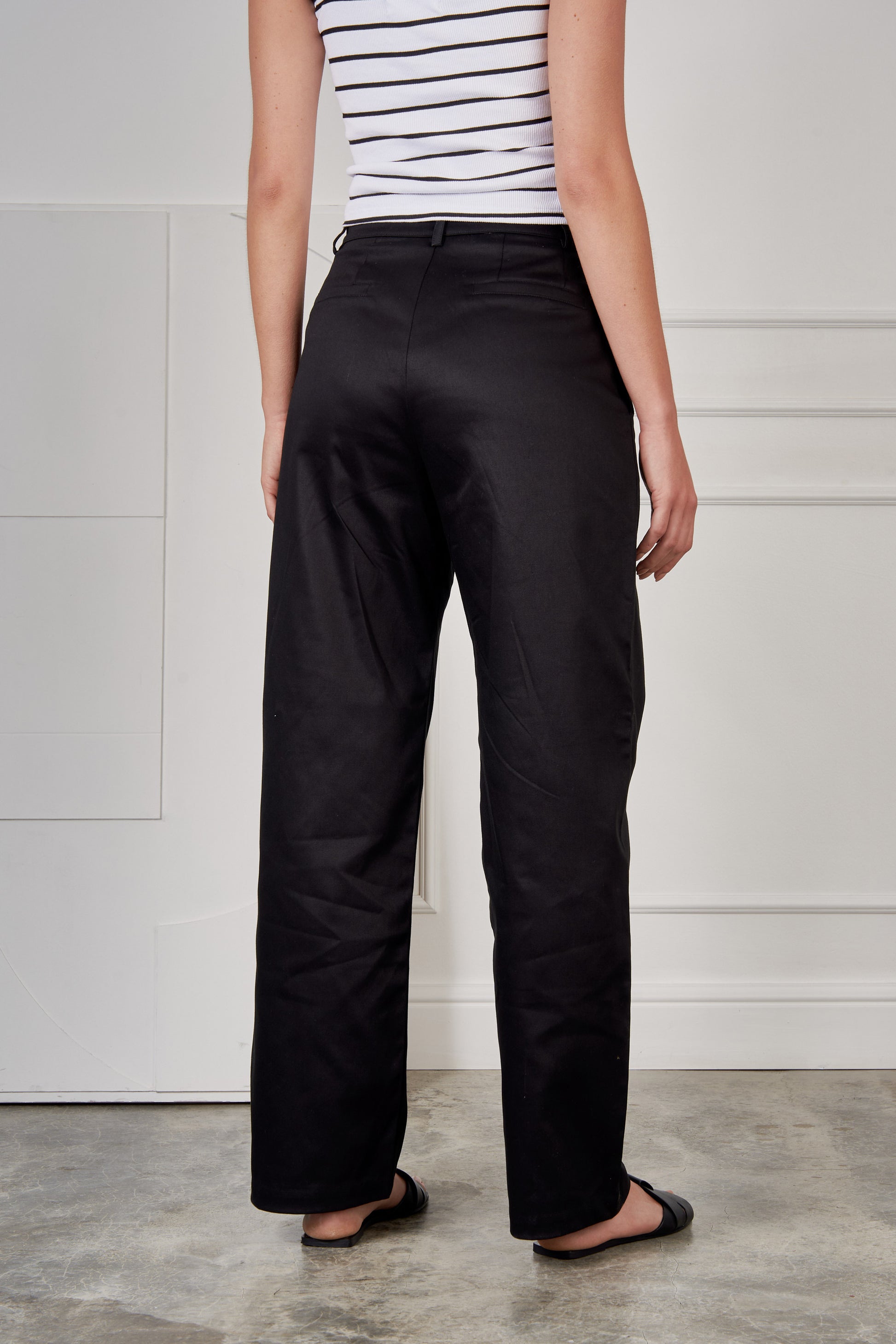 Pantalón drill wide leg - Negro