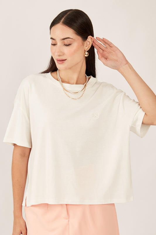 Camiseta boxy CB - Perla