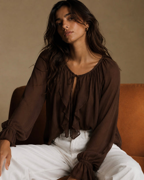 Blusa Alma Chocolate [PRE•VENTA]