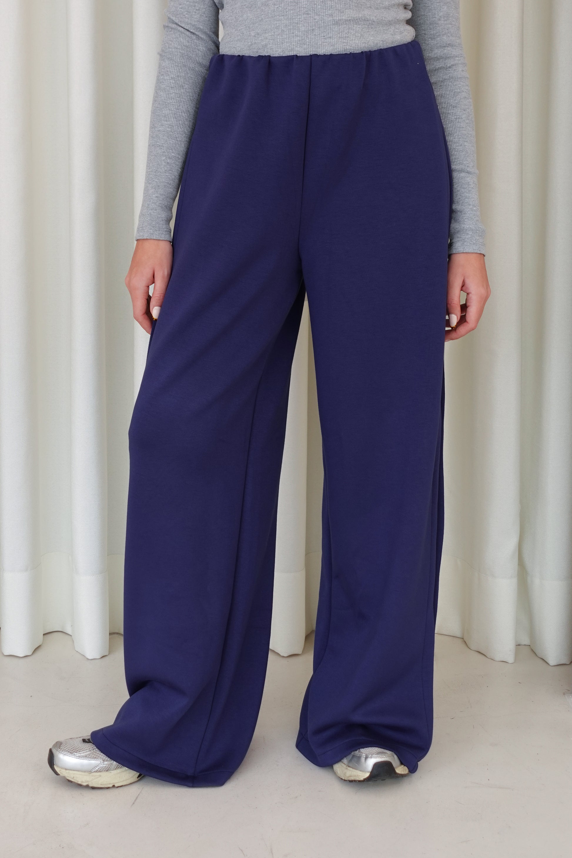 Pantalón wide leg soft - Azul