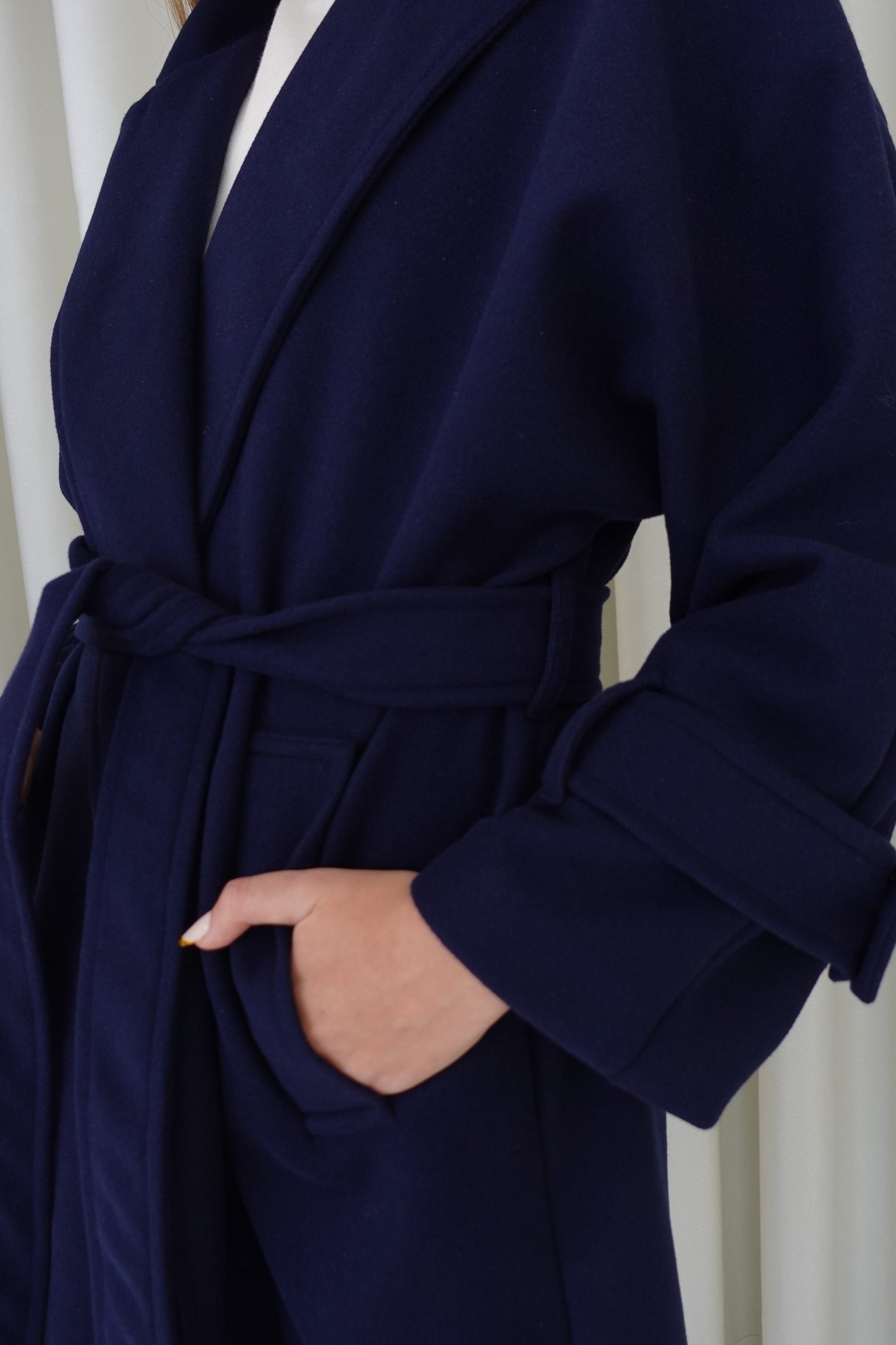Abrigo largo oversized - Azul