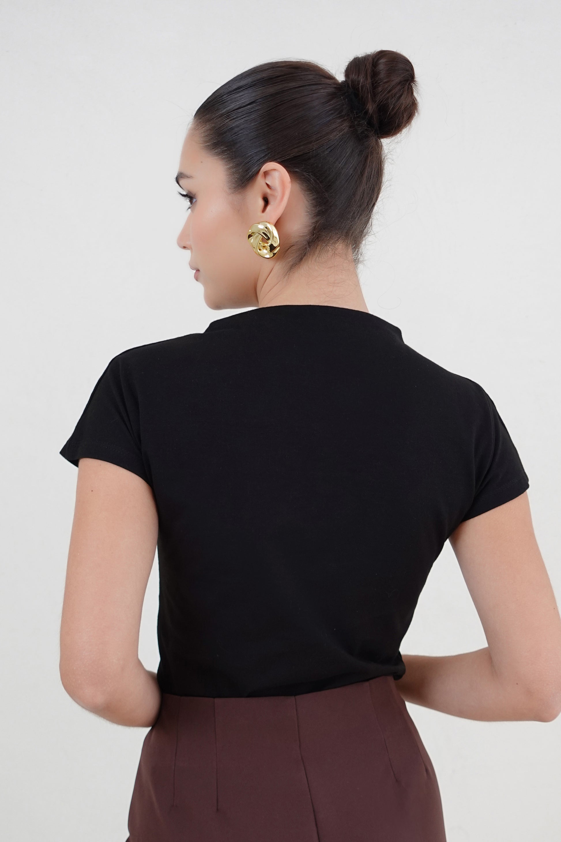 Top cuello alto - Negro