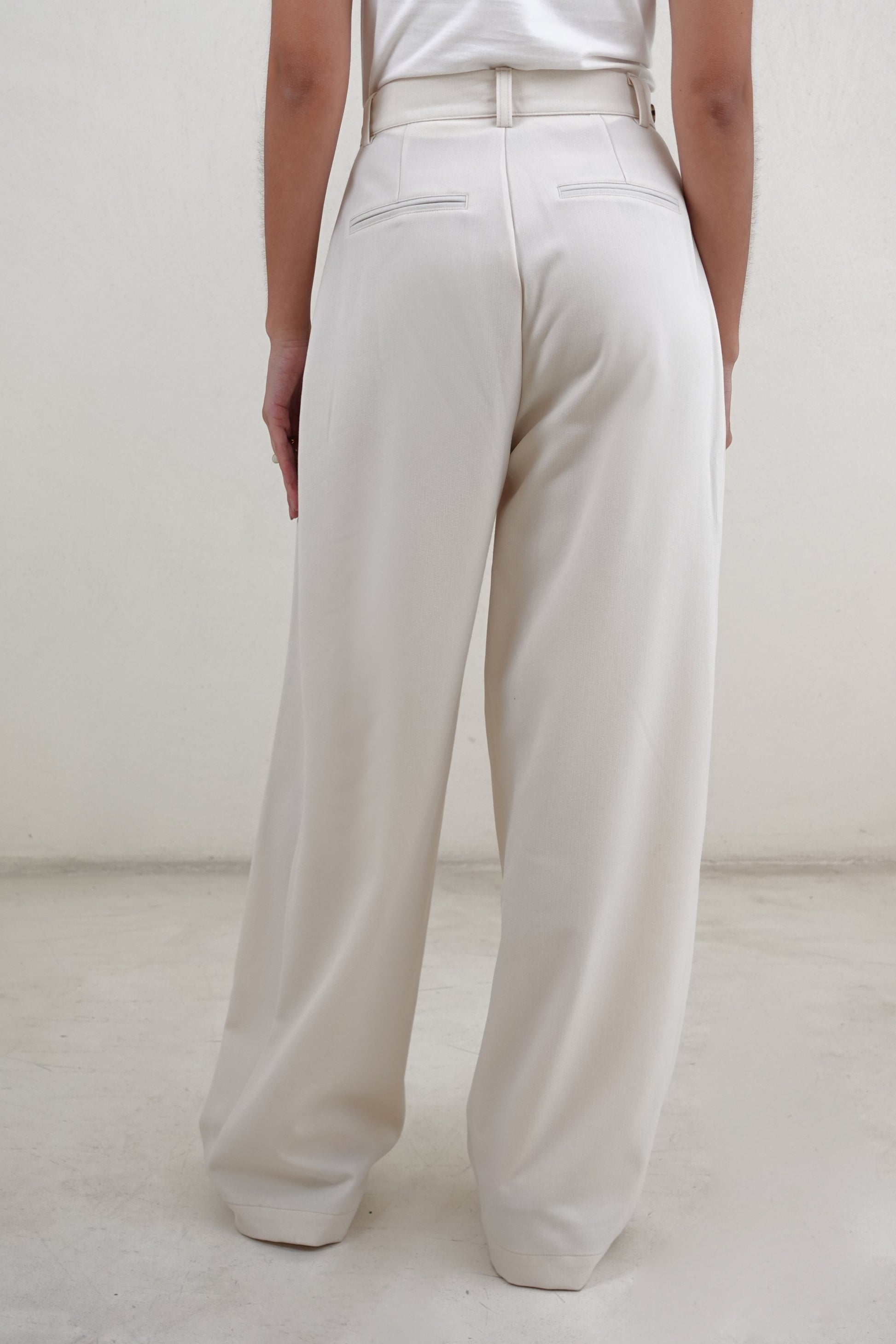 Pantalón sastre regulable - Hueso