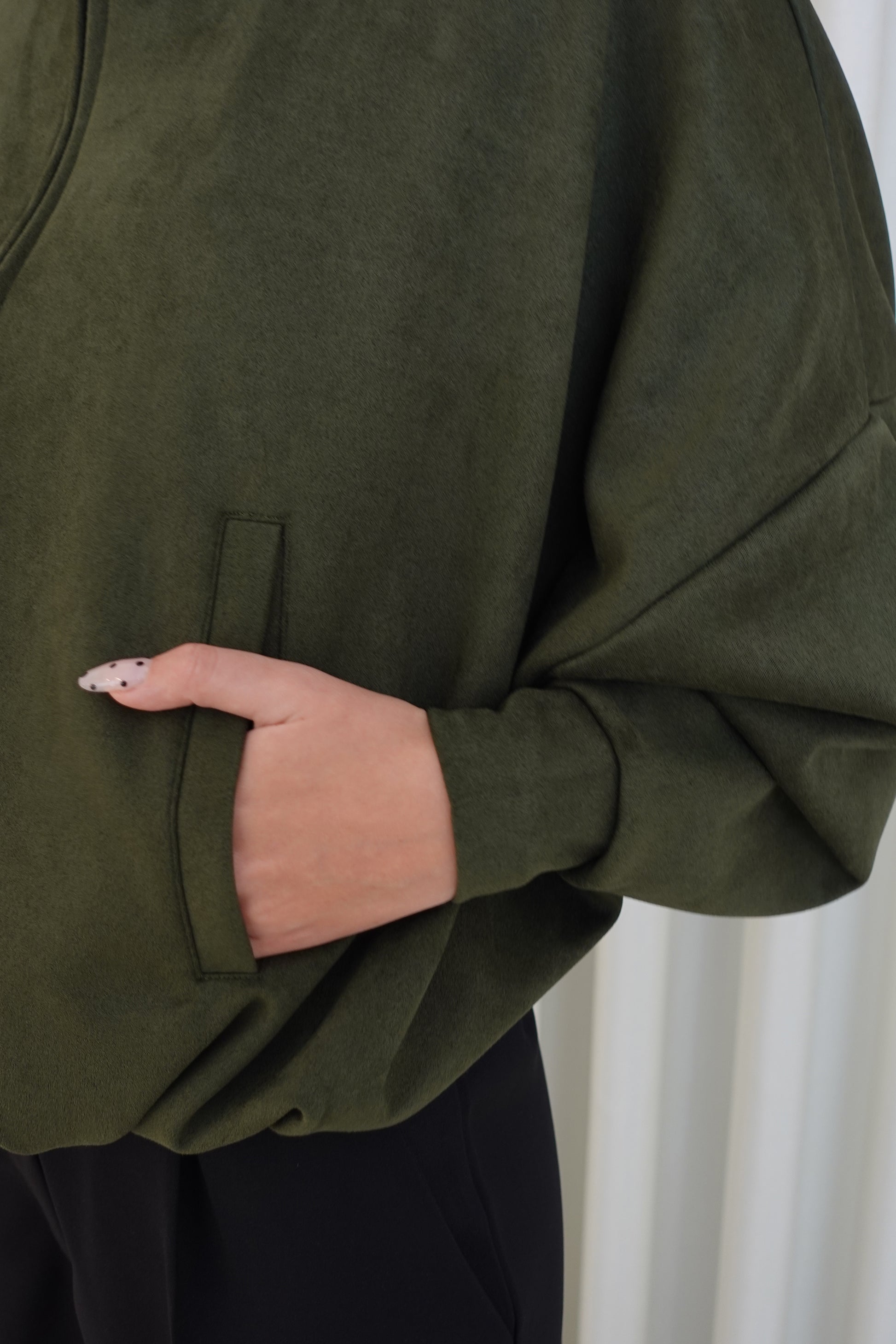 Chaqueta bomber suede - Verde