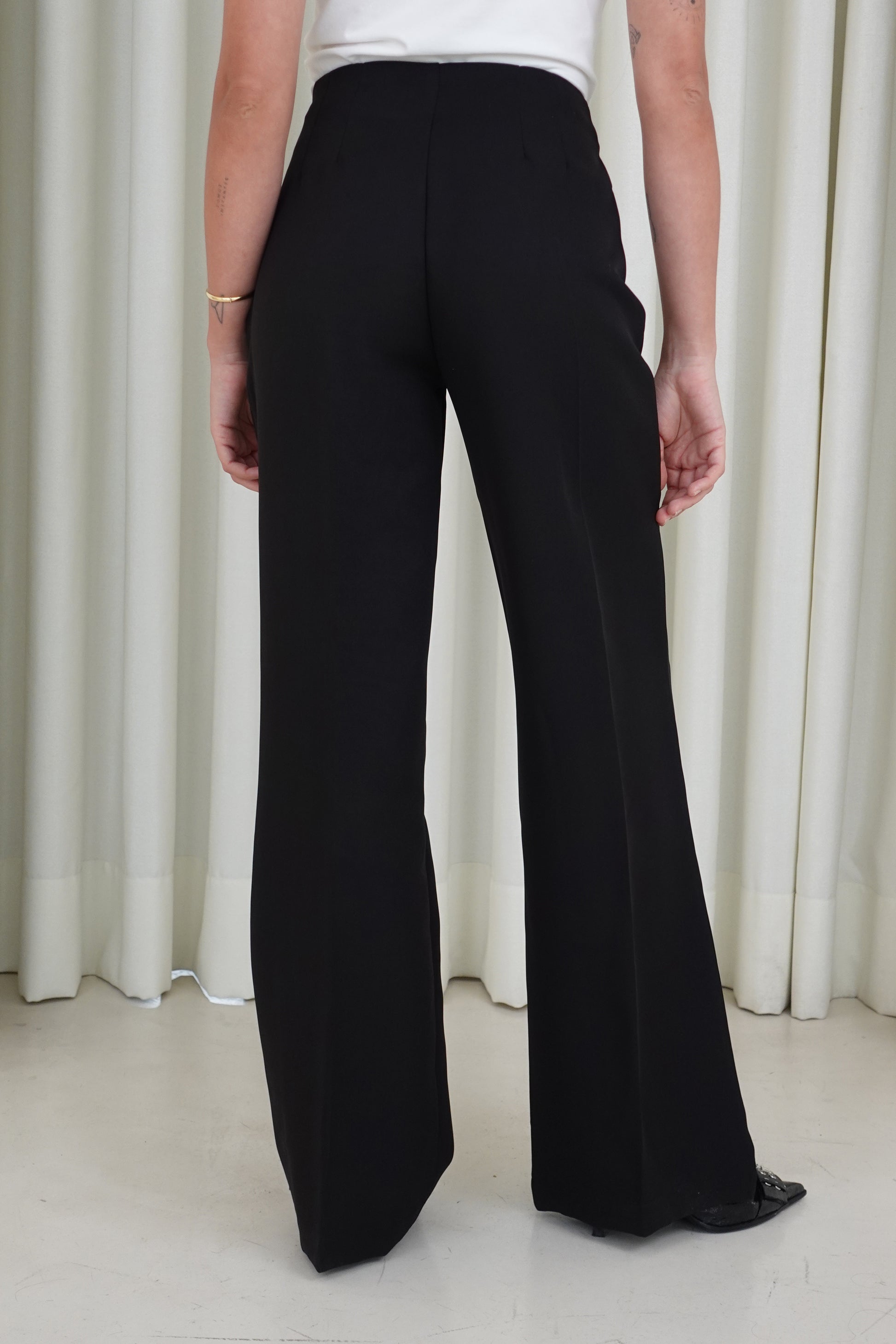 Pantalón sastre con pinzas - Negro