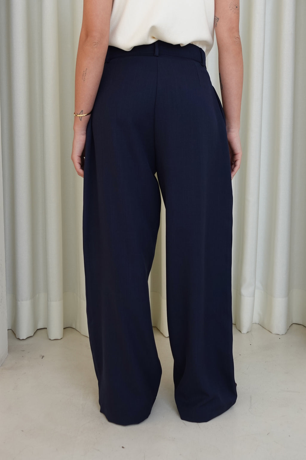 Pantalón sastre con cruce - Azul