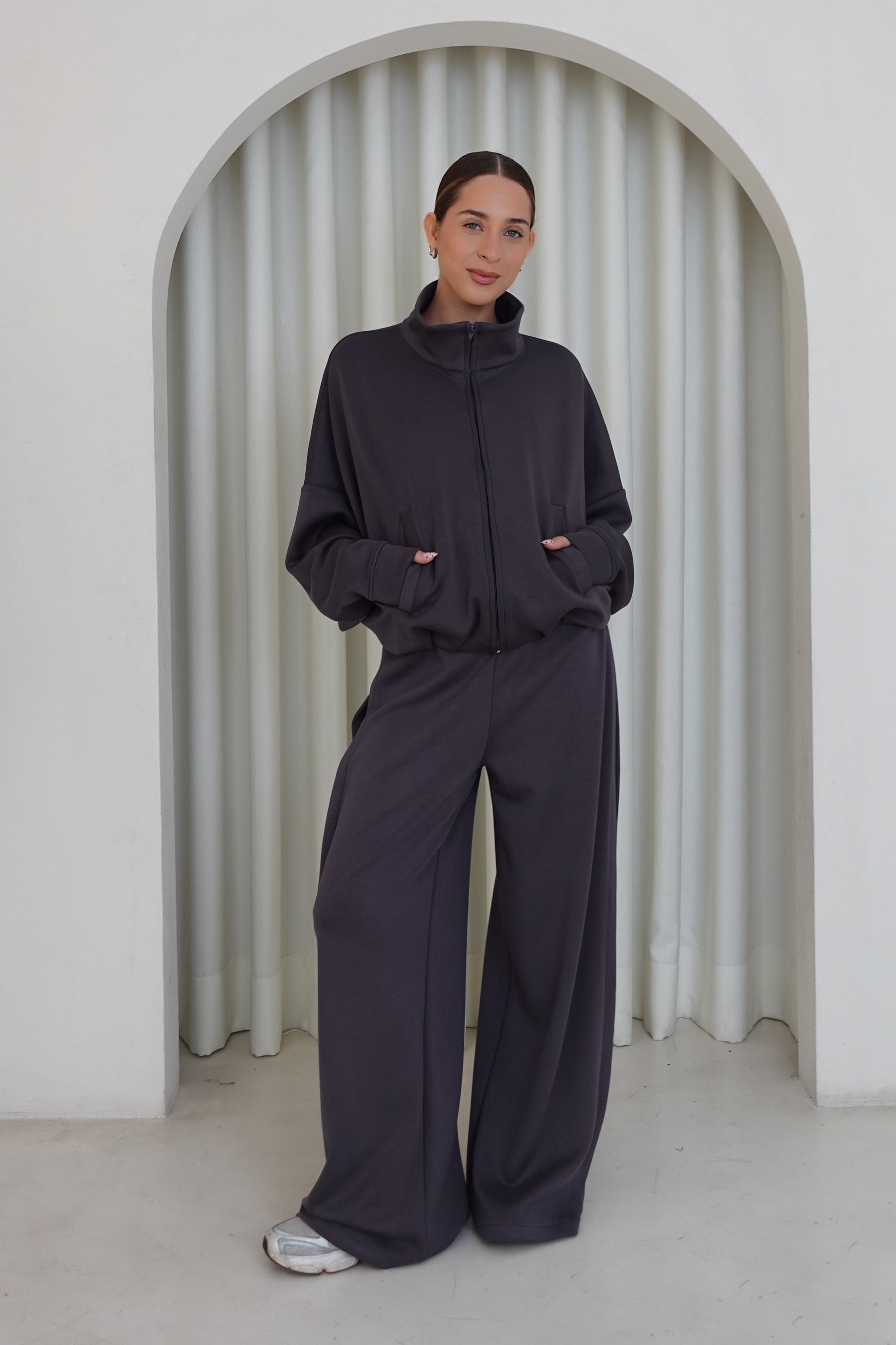 Chaqueta bomber soft - Gris oscuro
