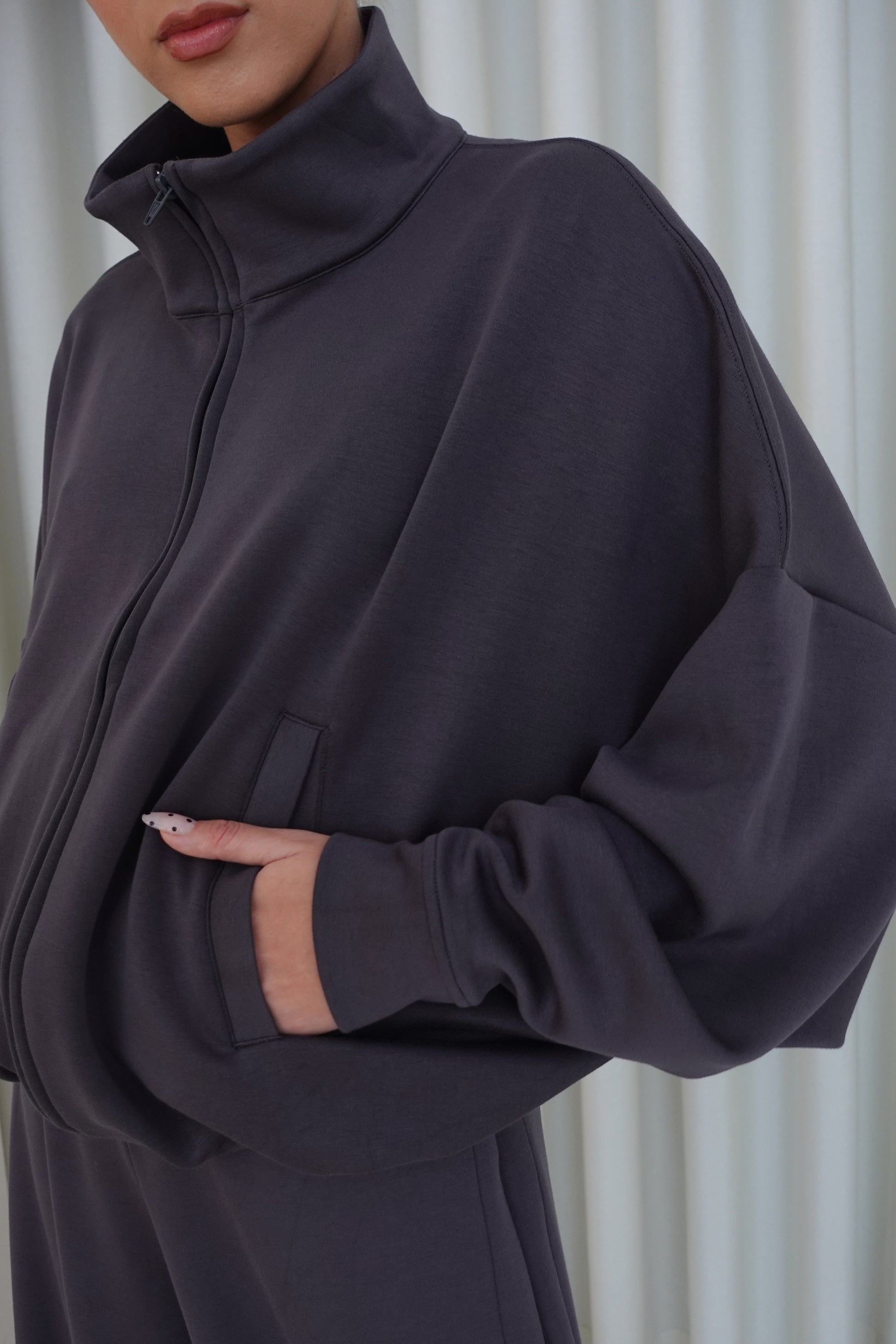 Chaqueta bomber soft - Gris oscuro