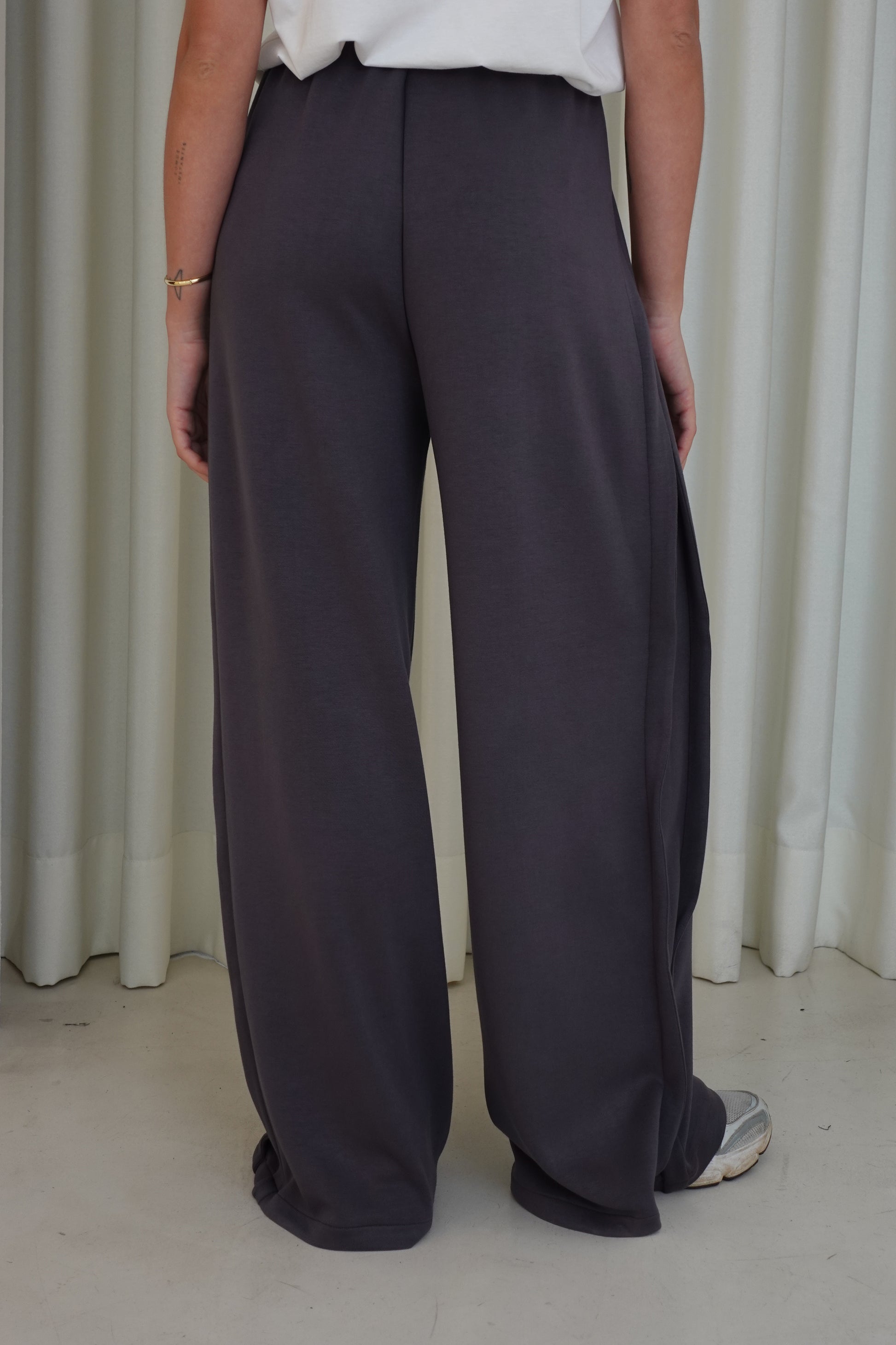 Pantalón wide leg soft - Gris oscuro