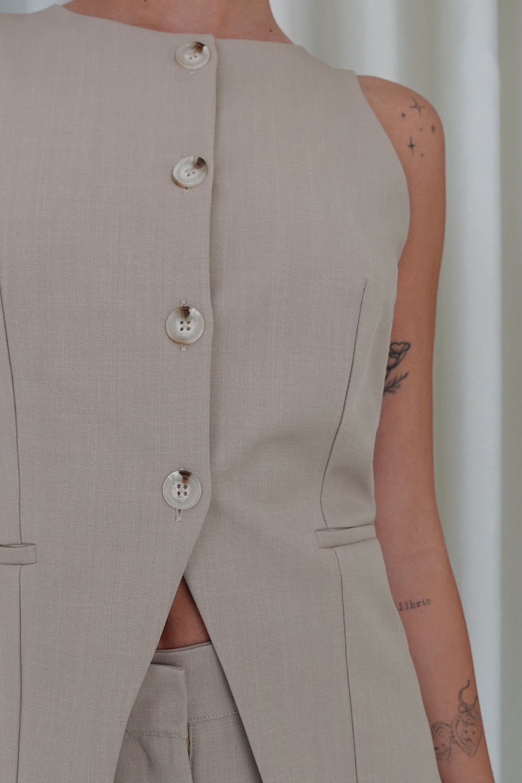 Chaleco sastre - Beige