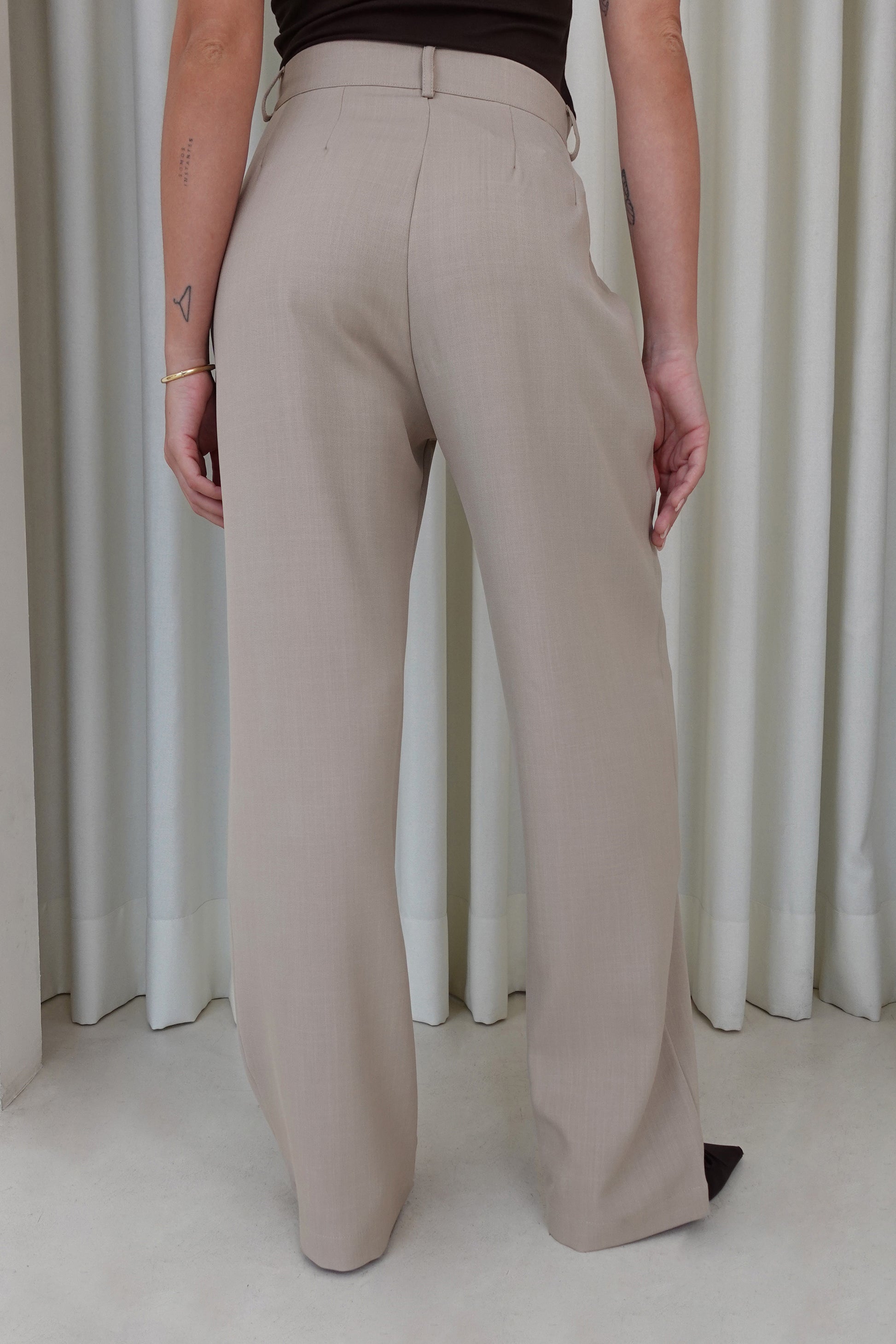 Pantalón sastre recto - Beige