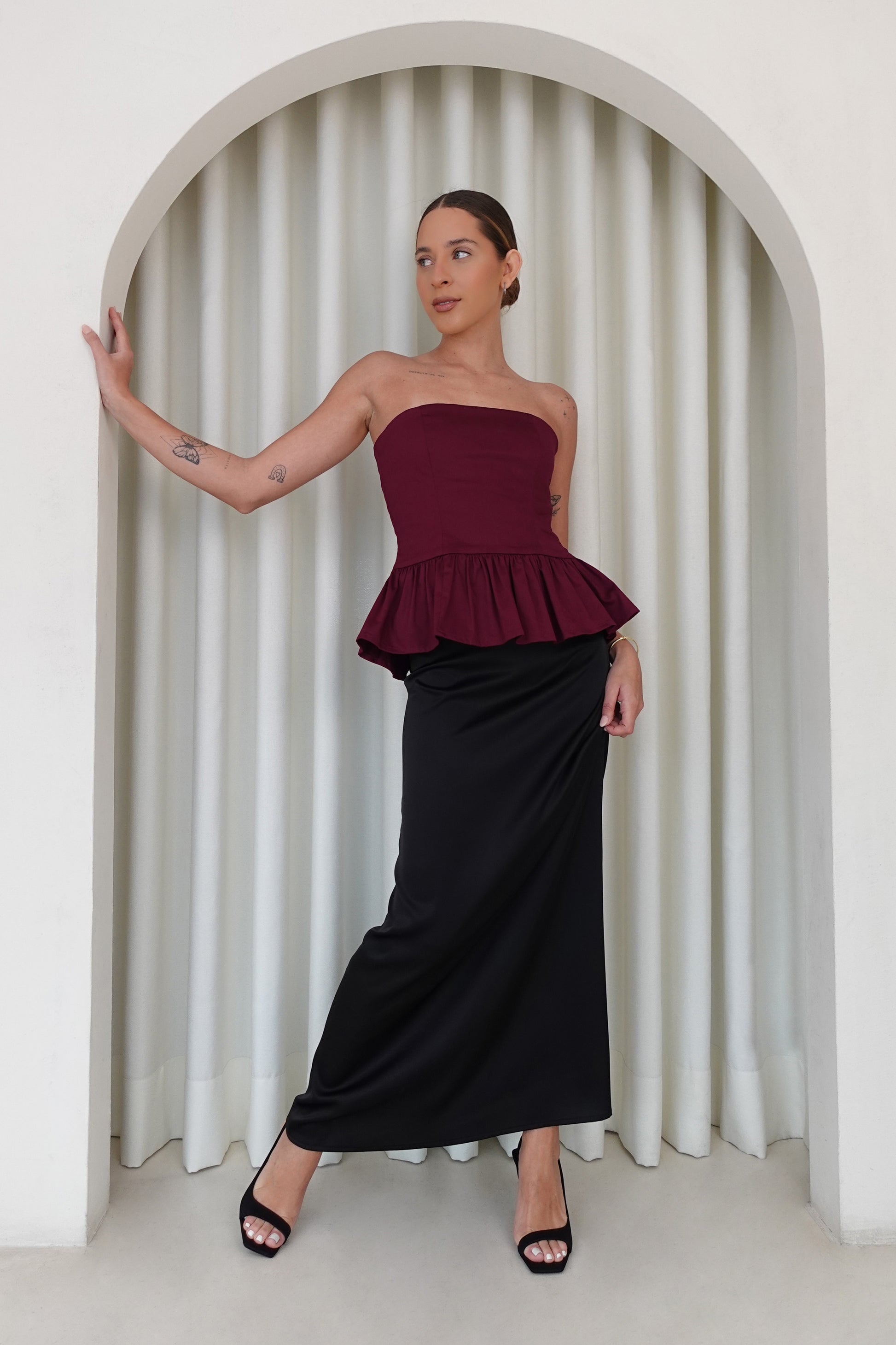 Top peplum - Borgoña