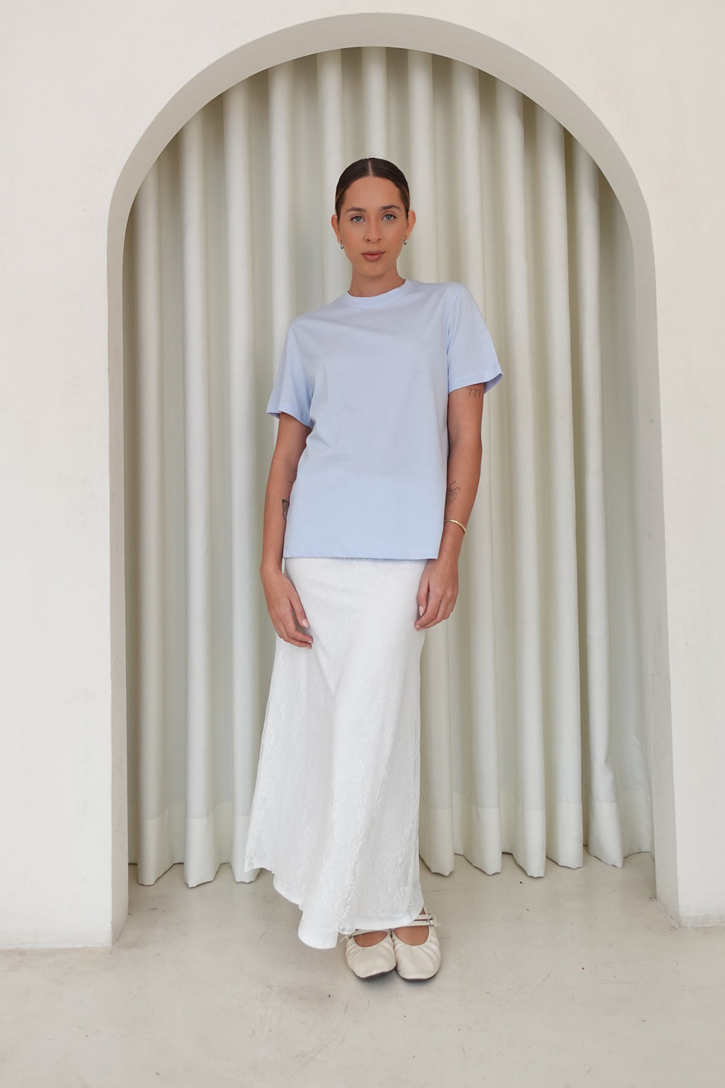 Camiseta regular fit - Celeste
