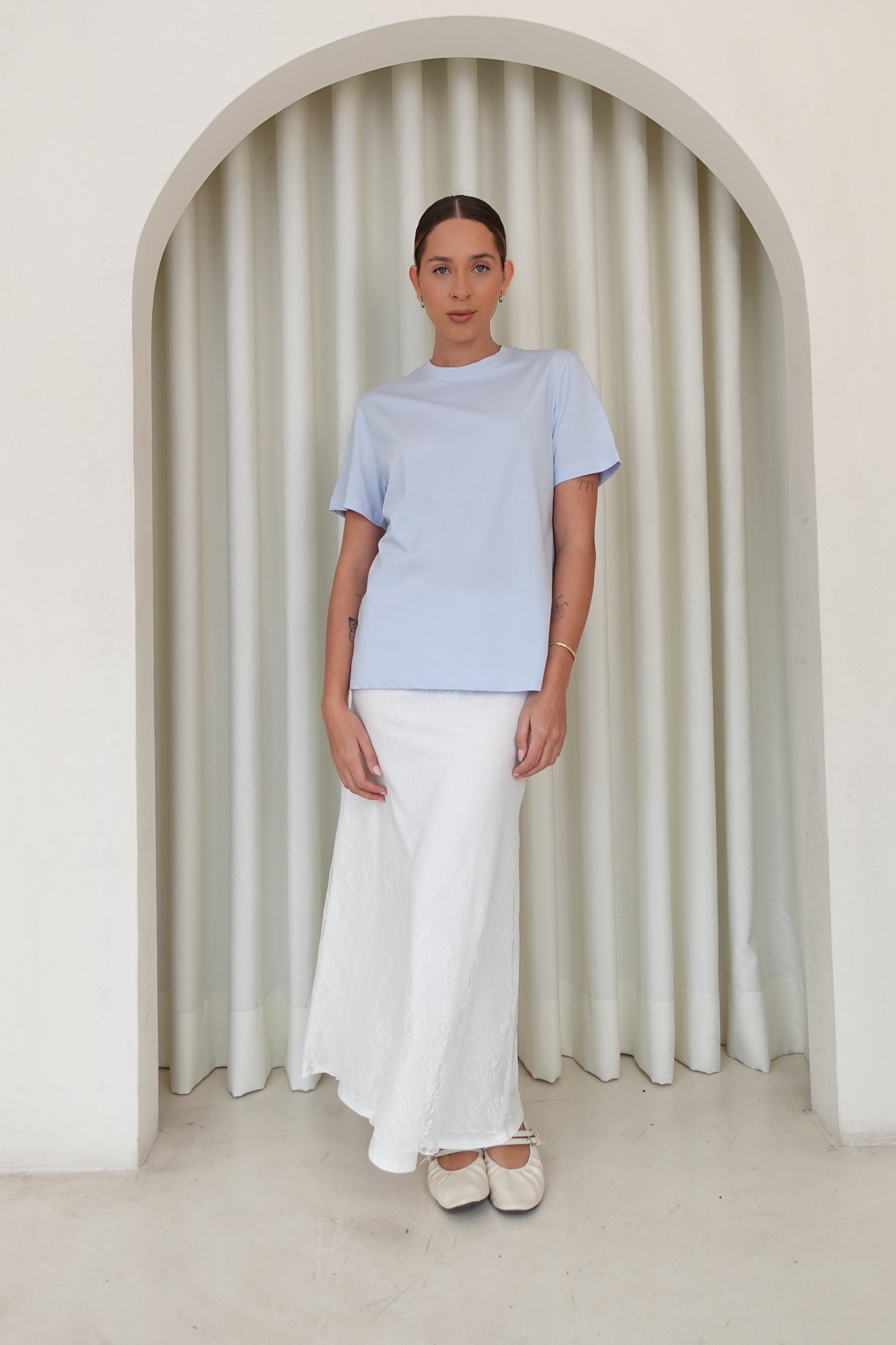Camiseta regular fit - Celeste