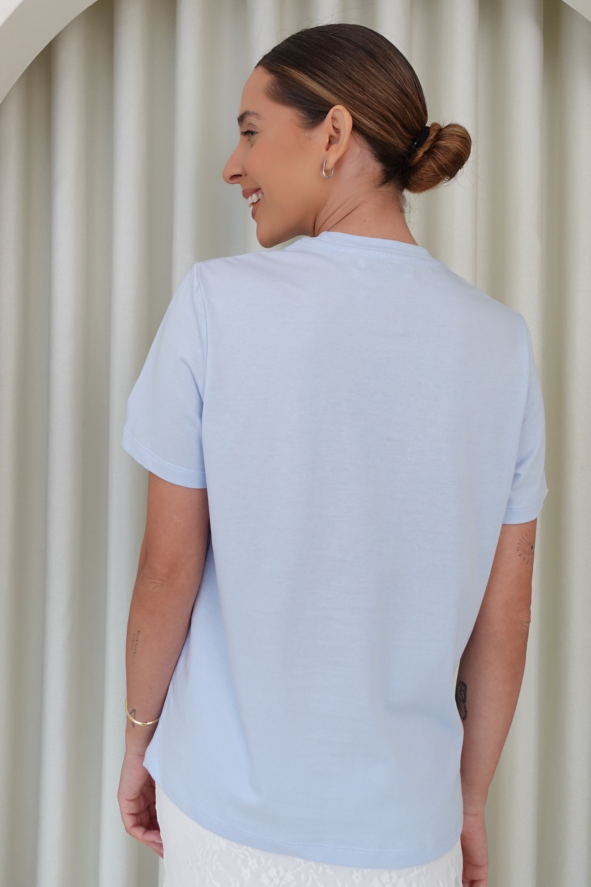 Camiseta regular fit - Celeste
