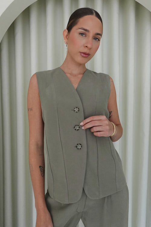 Chaleco sastre regulable - Verde