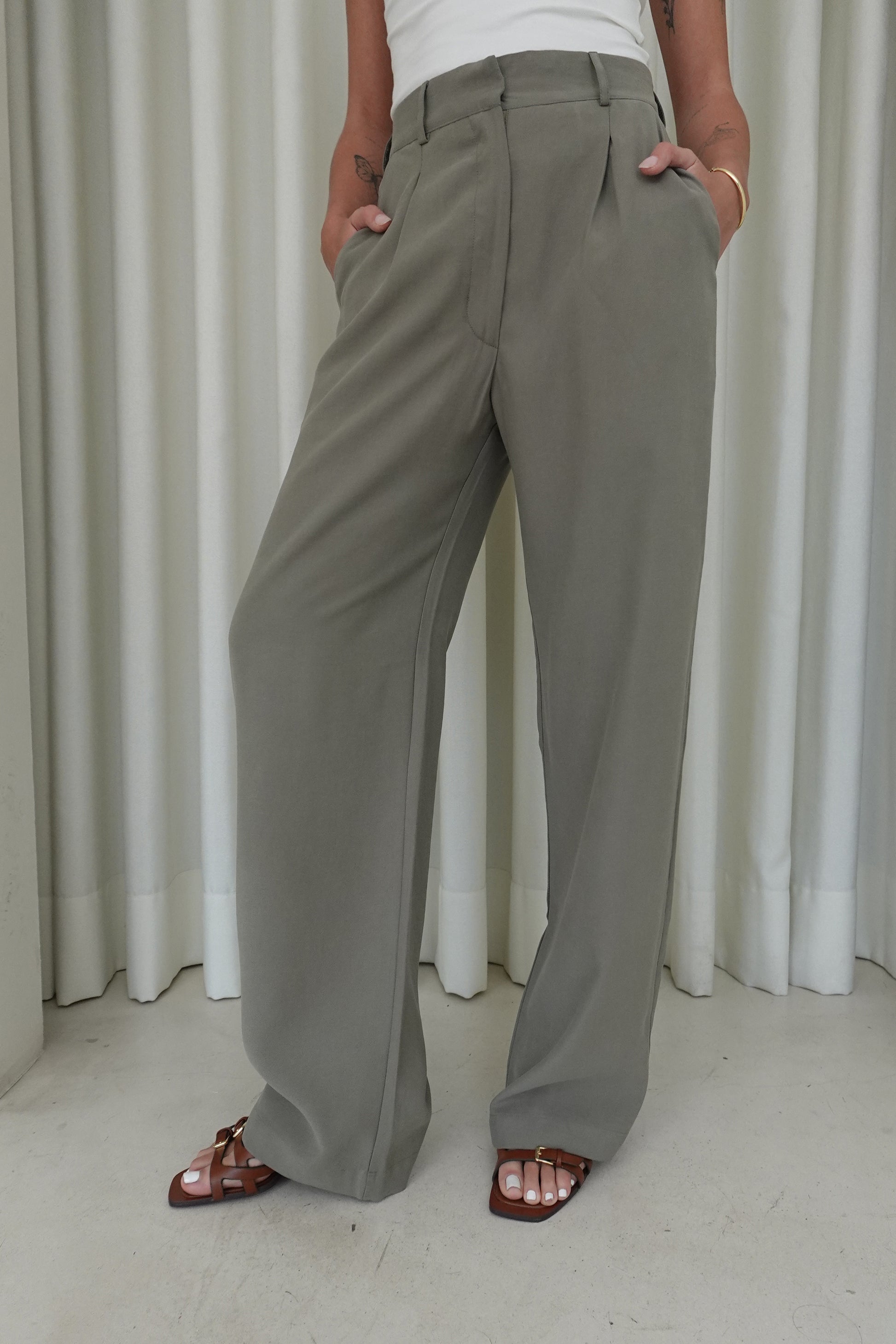 Pantalón recto - Verde