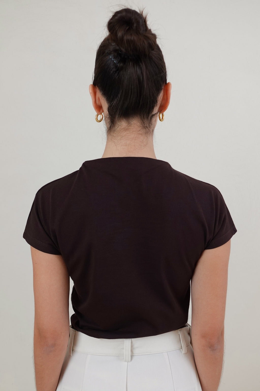 Top cuello alto - Chocolate