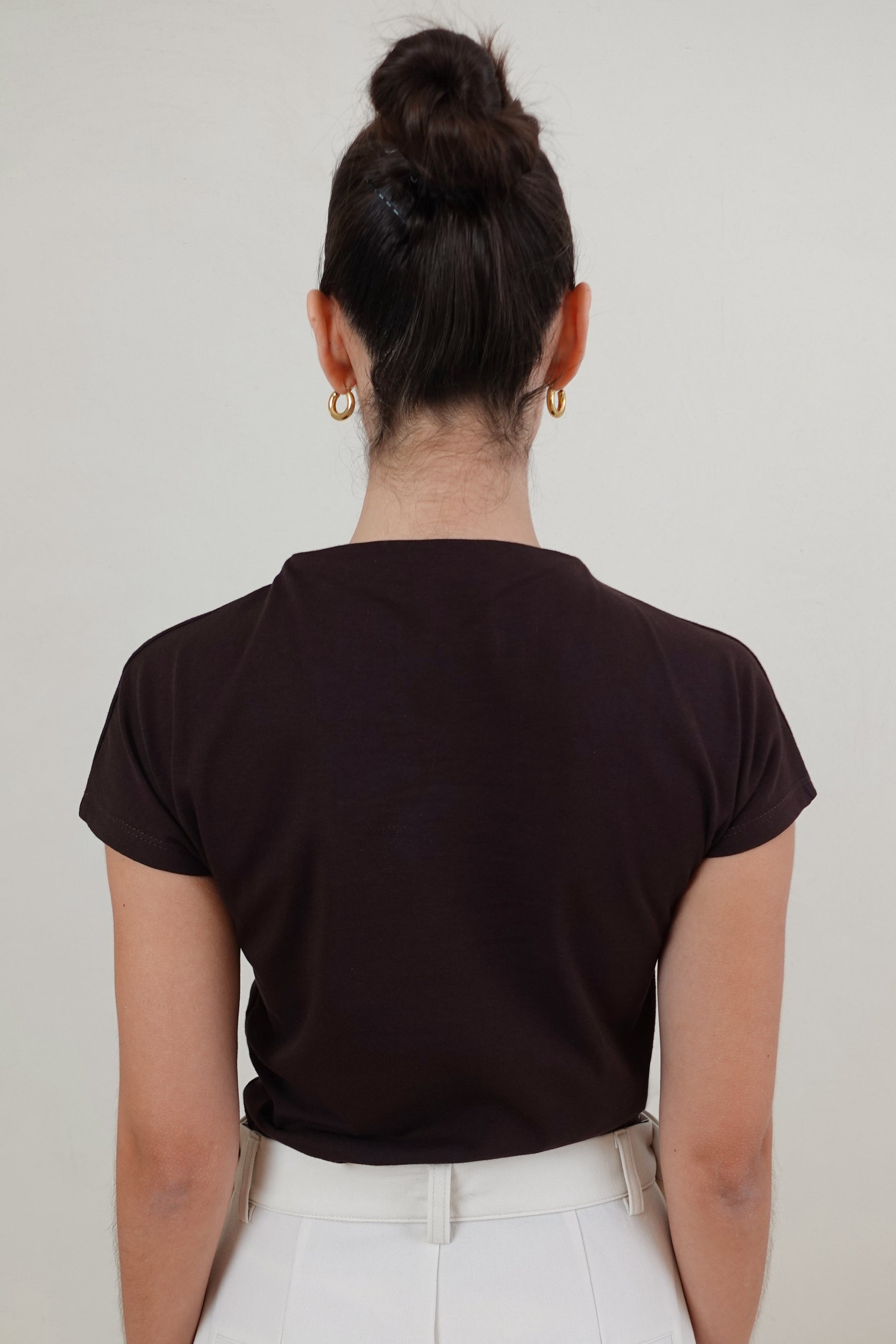 Top cuello alto - Chocolate