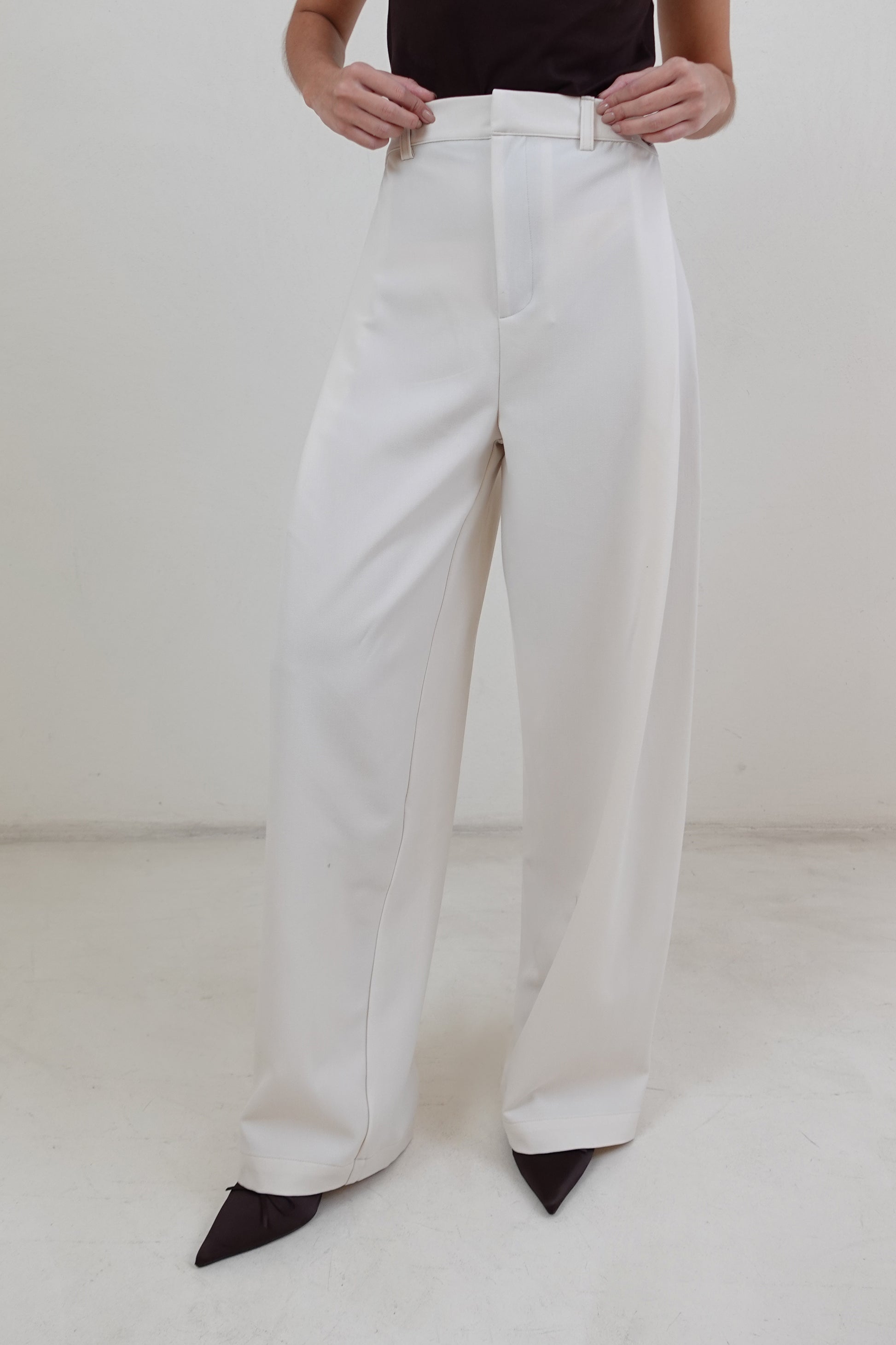 Pantalón sastre regulable - Hueso
