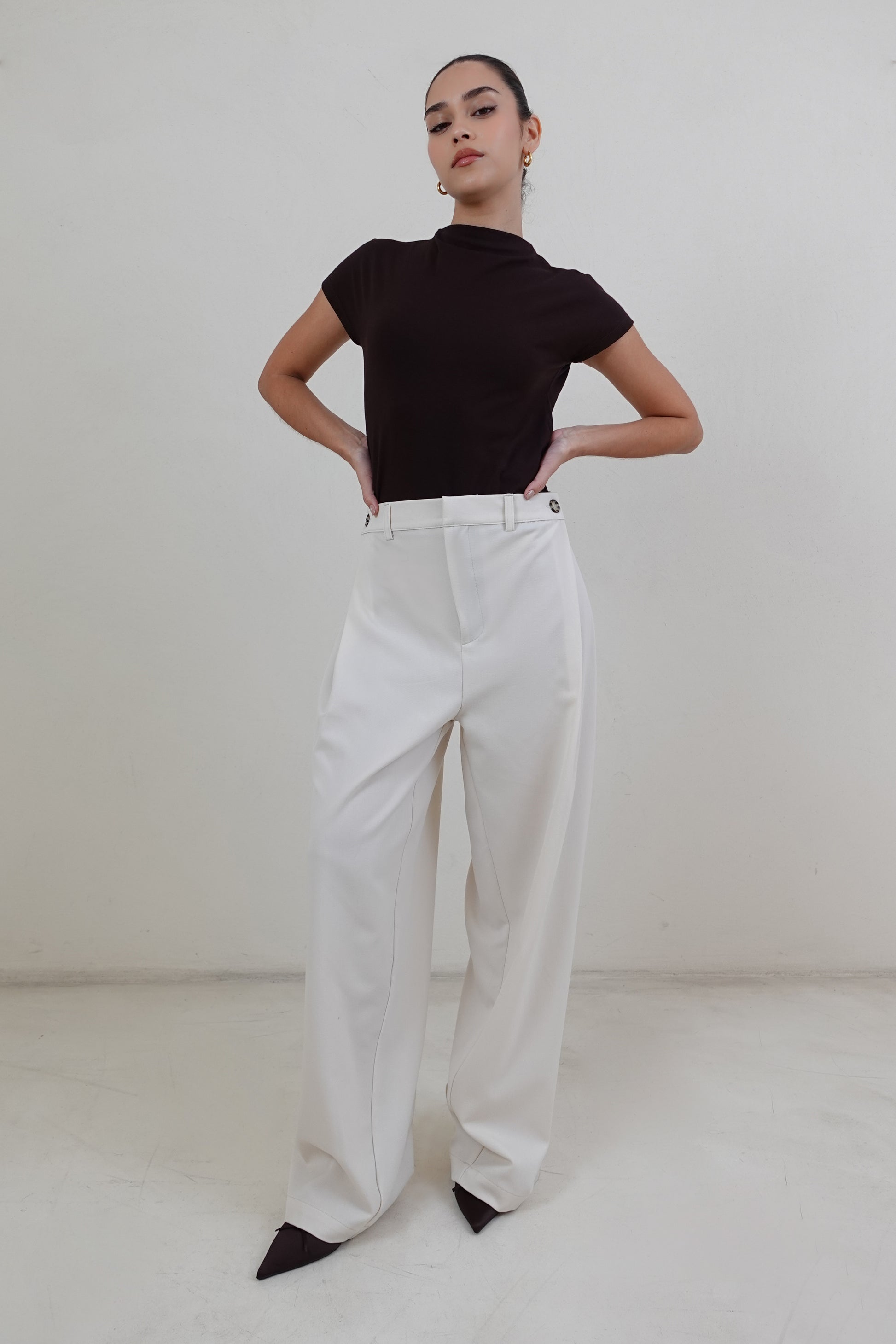 Top cuello alto - Chocolate