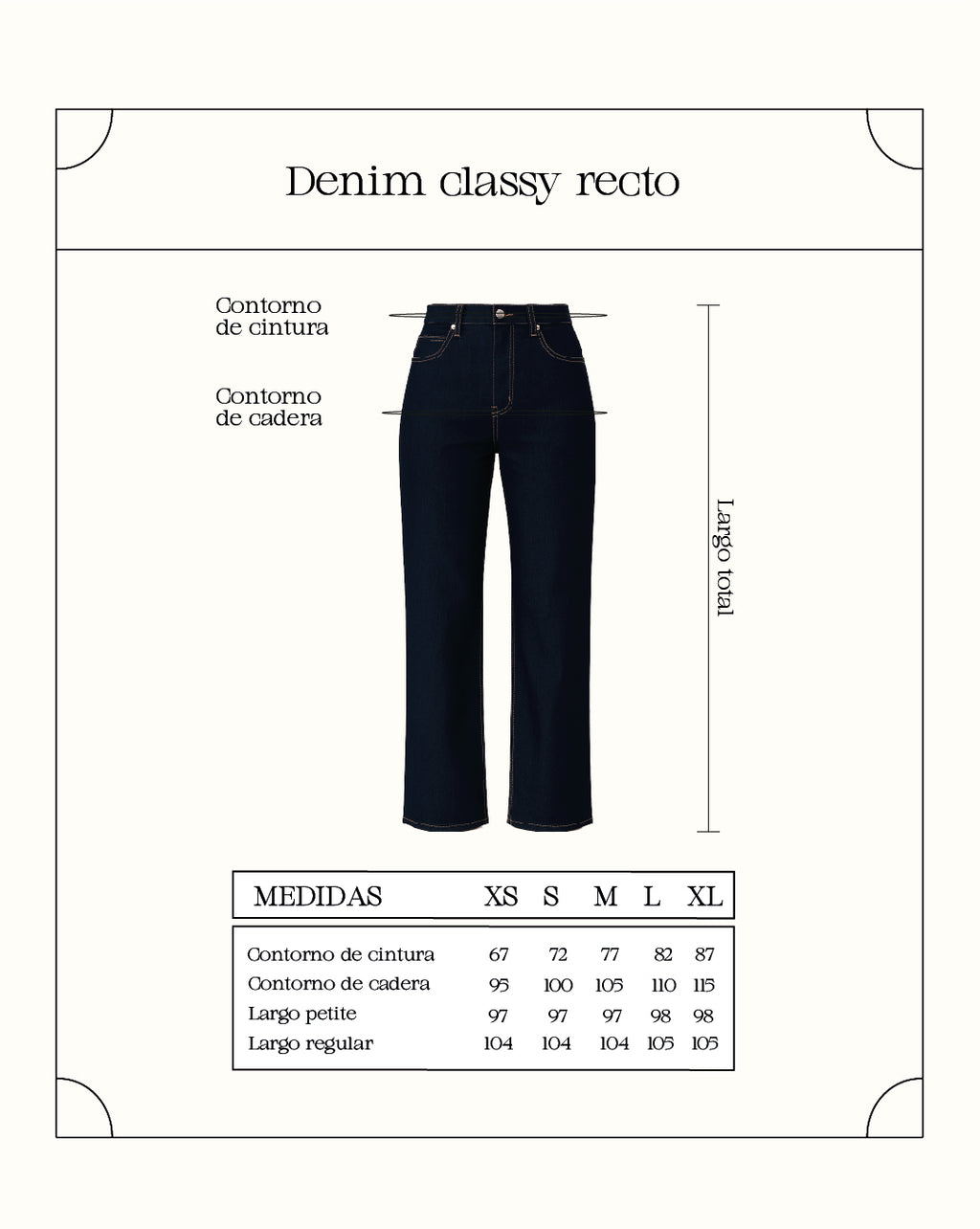 Denim classy recto - Azul oscuro