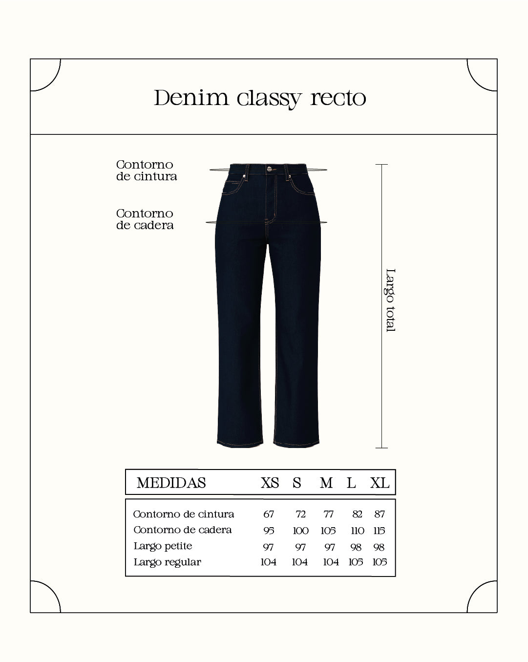 Denim classy recto - Azul oscuro