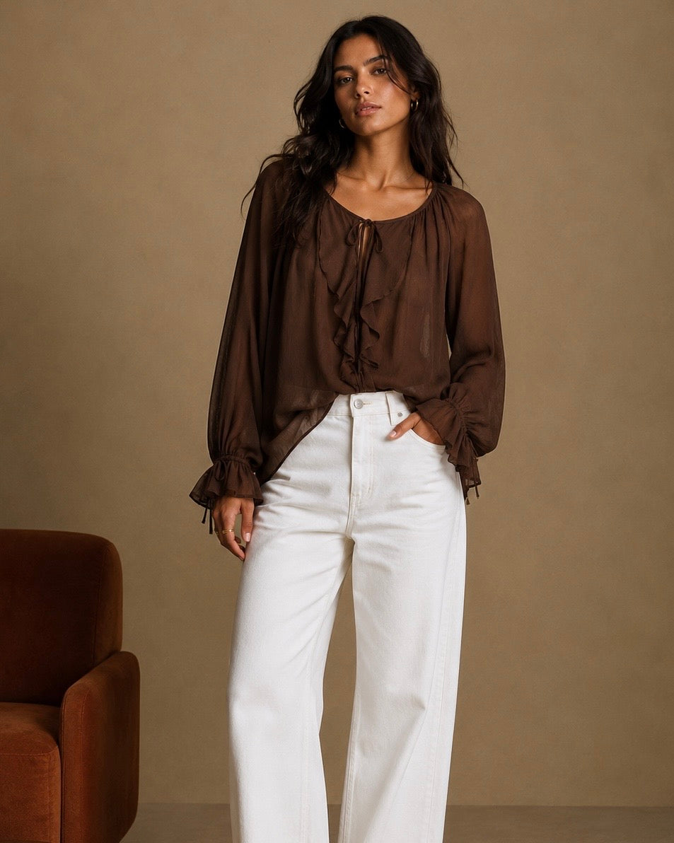 Blusa Alma Chocolate [PRE•VENTA]