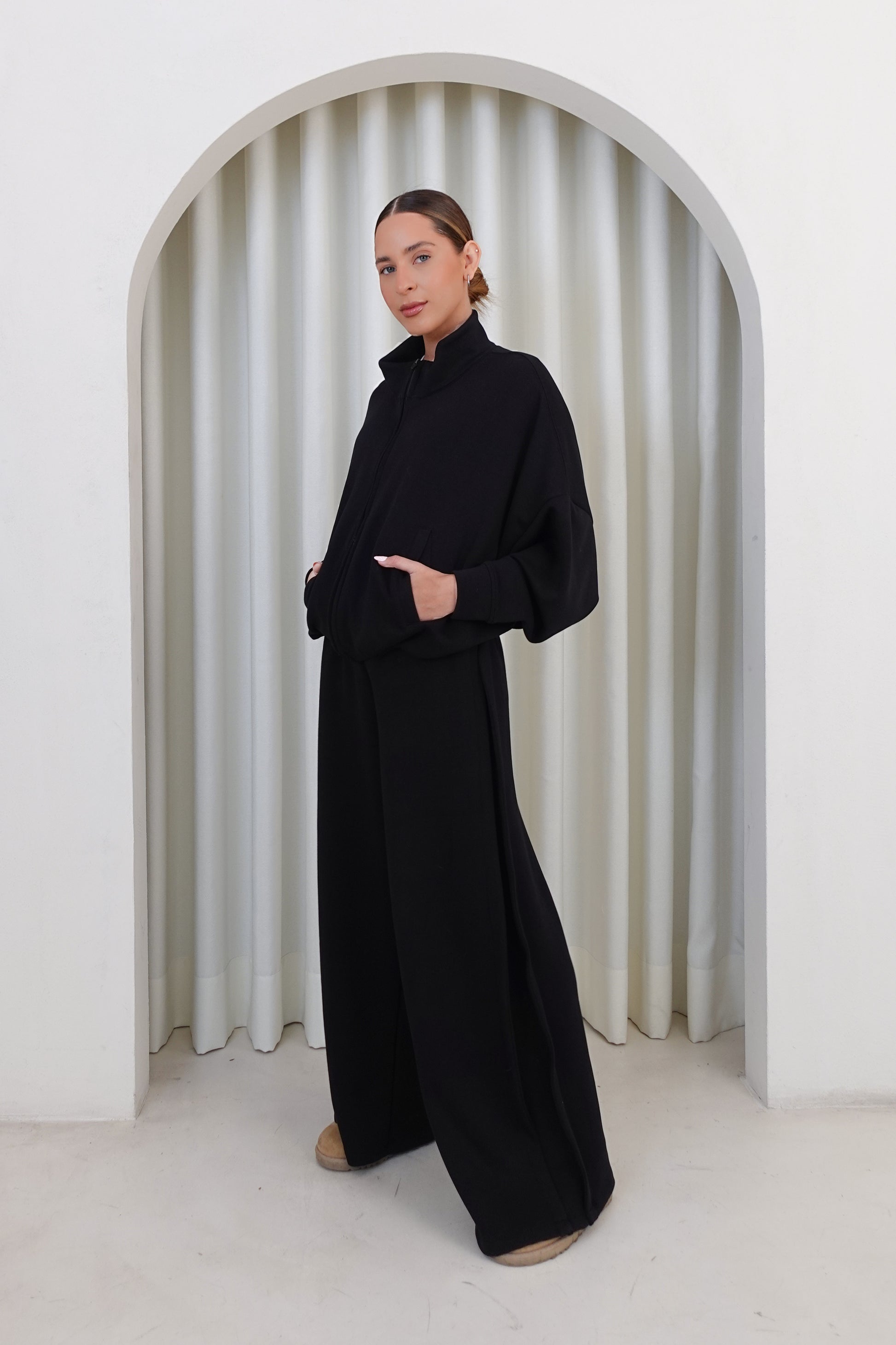 Pantalón wide leg soft - Negro