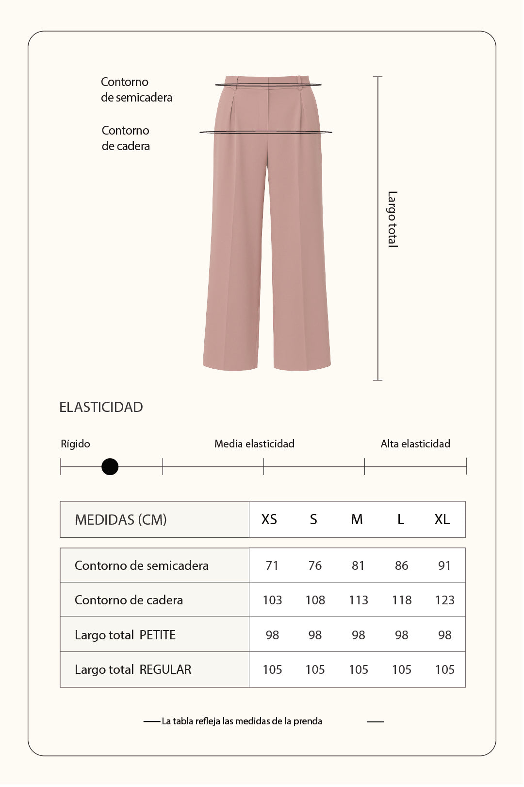 Pantalón sastre semicadera - Rosado