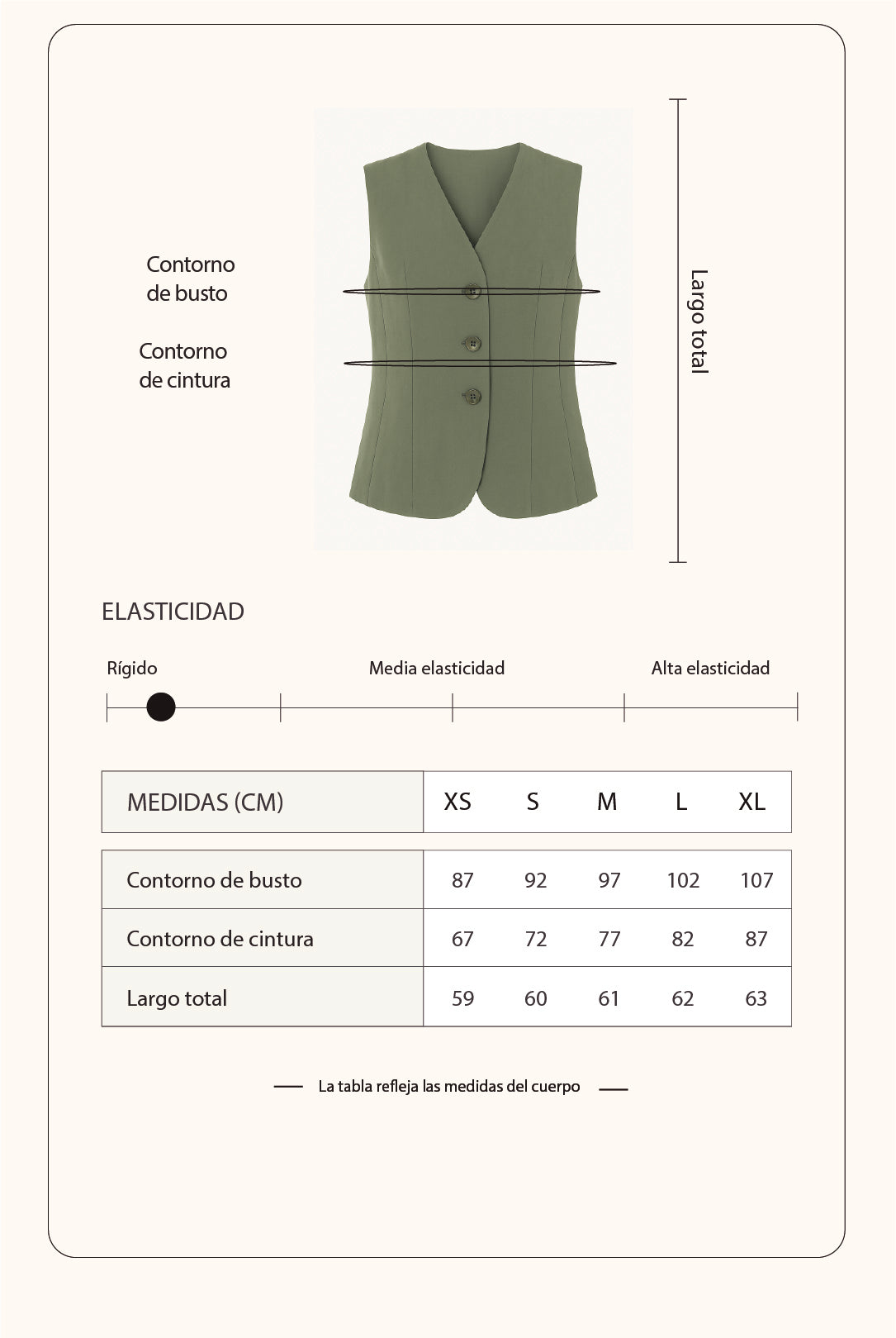 Chaleco sastre regulable - Verde
