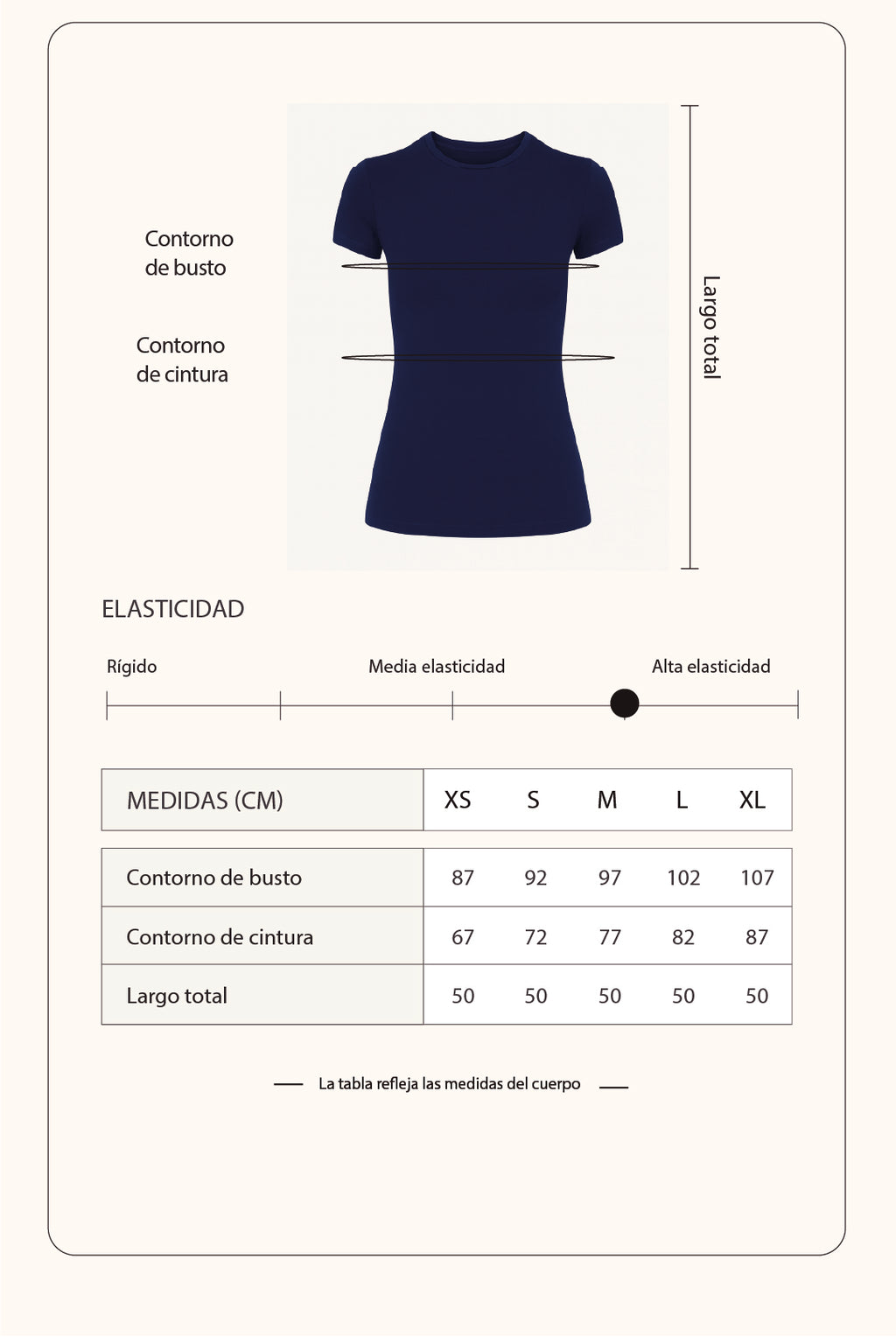 Camiseta básica ceñida - Azul acero