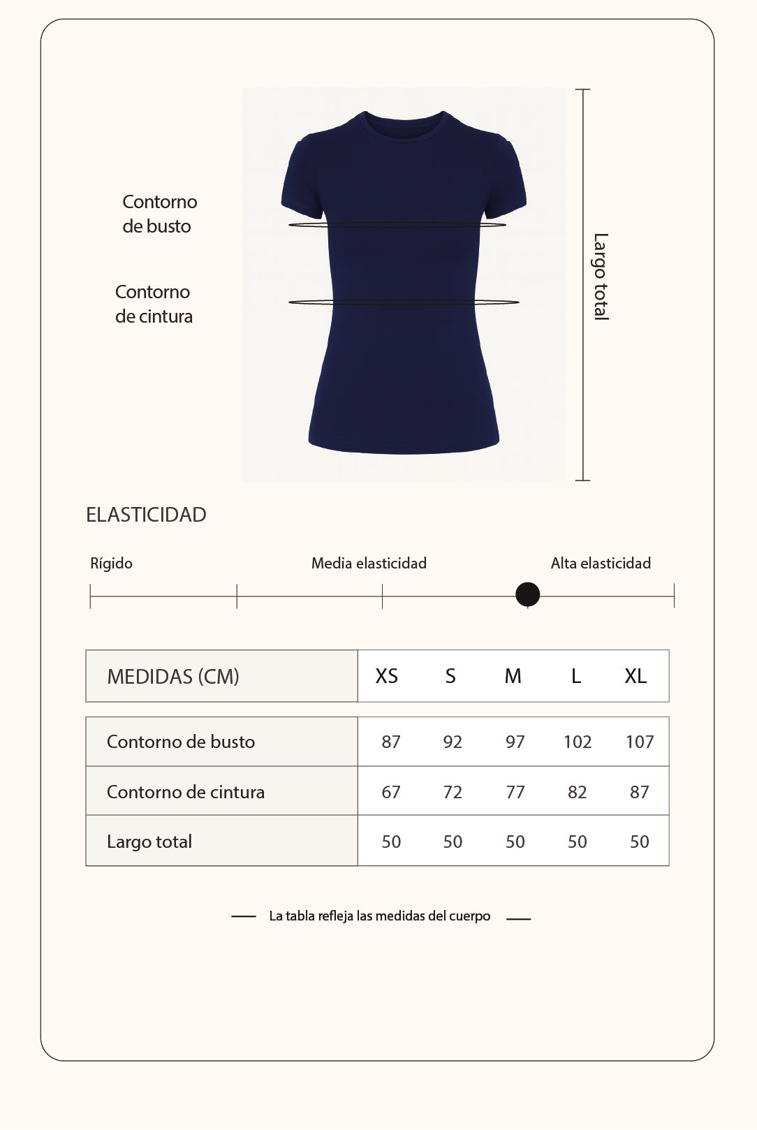 Camiseta básica ceñida - Azul acero