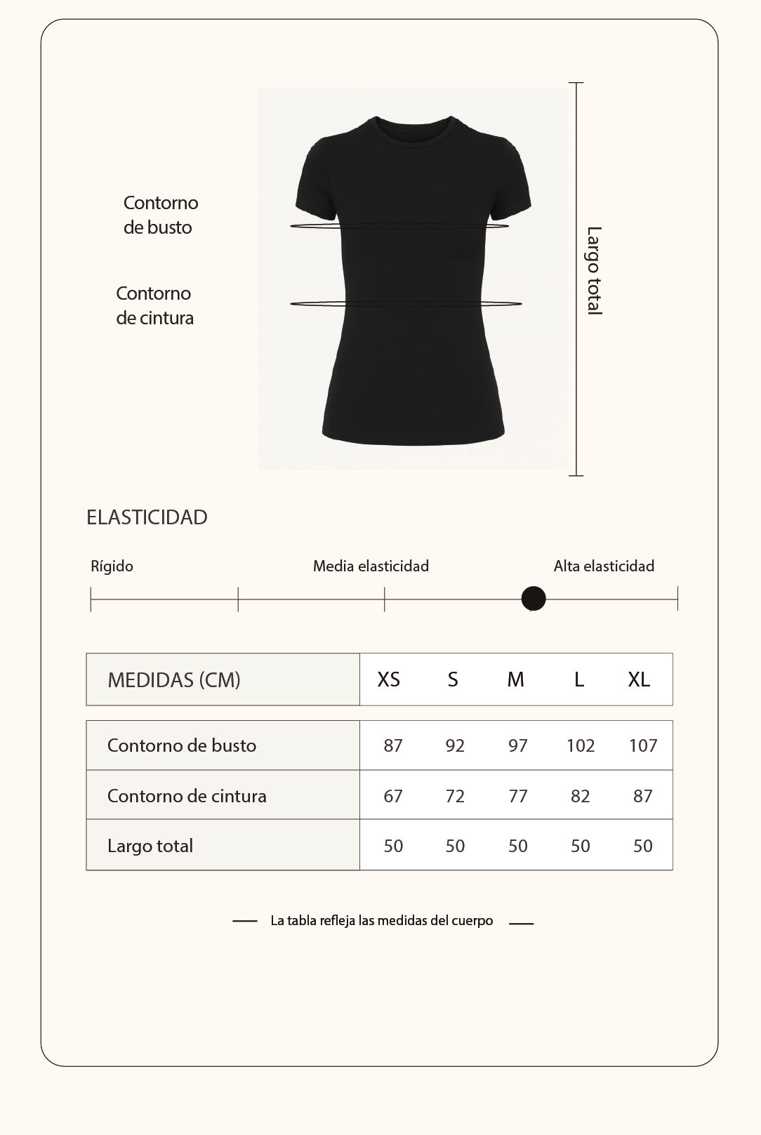 Camiseta básica ceñida - Negro