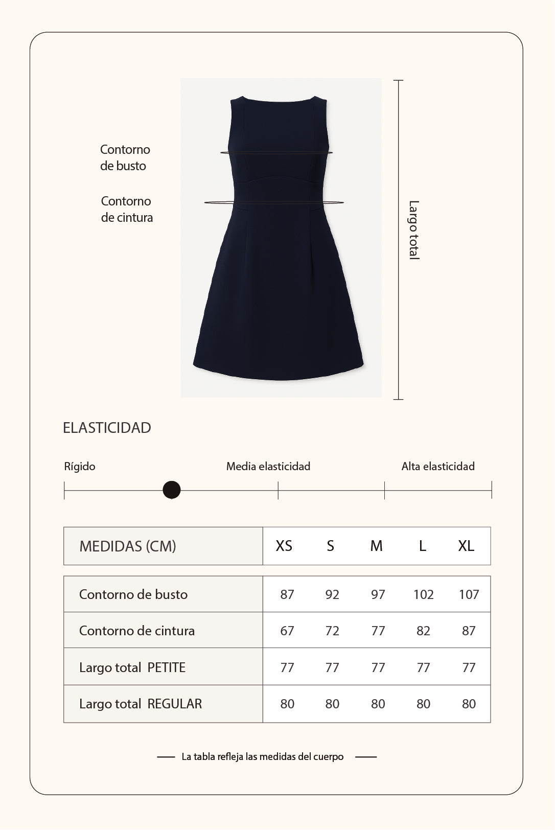 Vestido corto cuello ojal - Azul