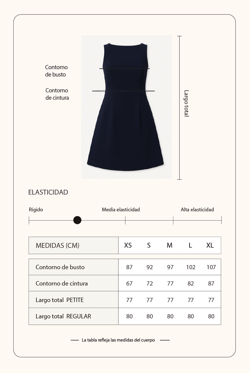 Vestido corto cuello ojal - Azul
