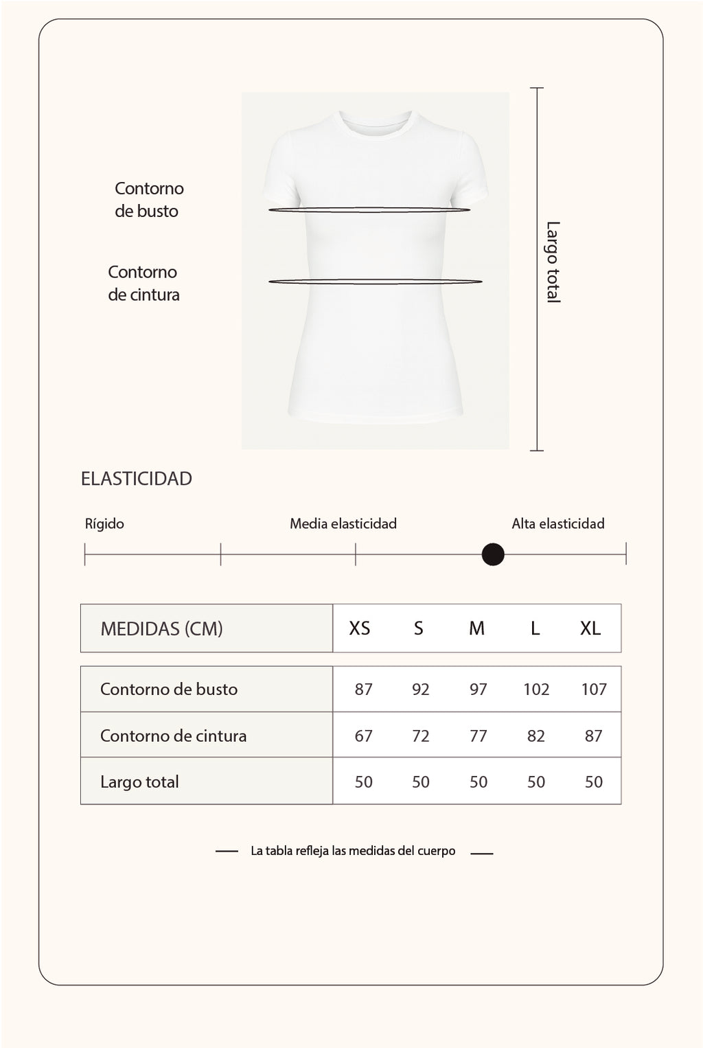 Camiseta básica ceñida - Perla