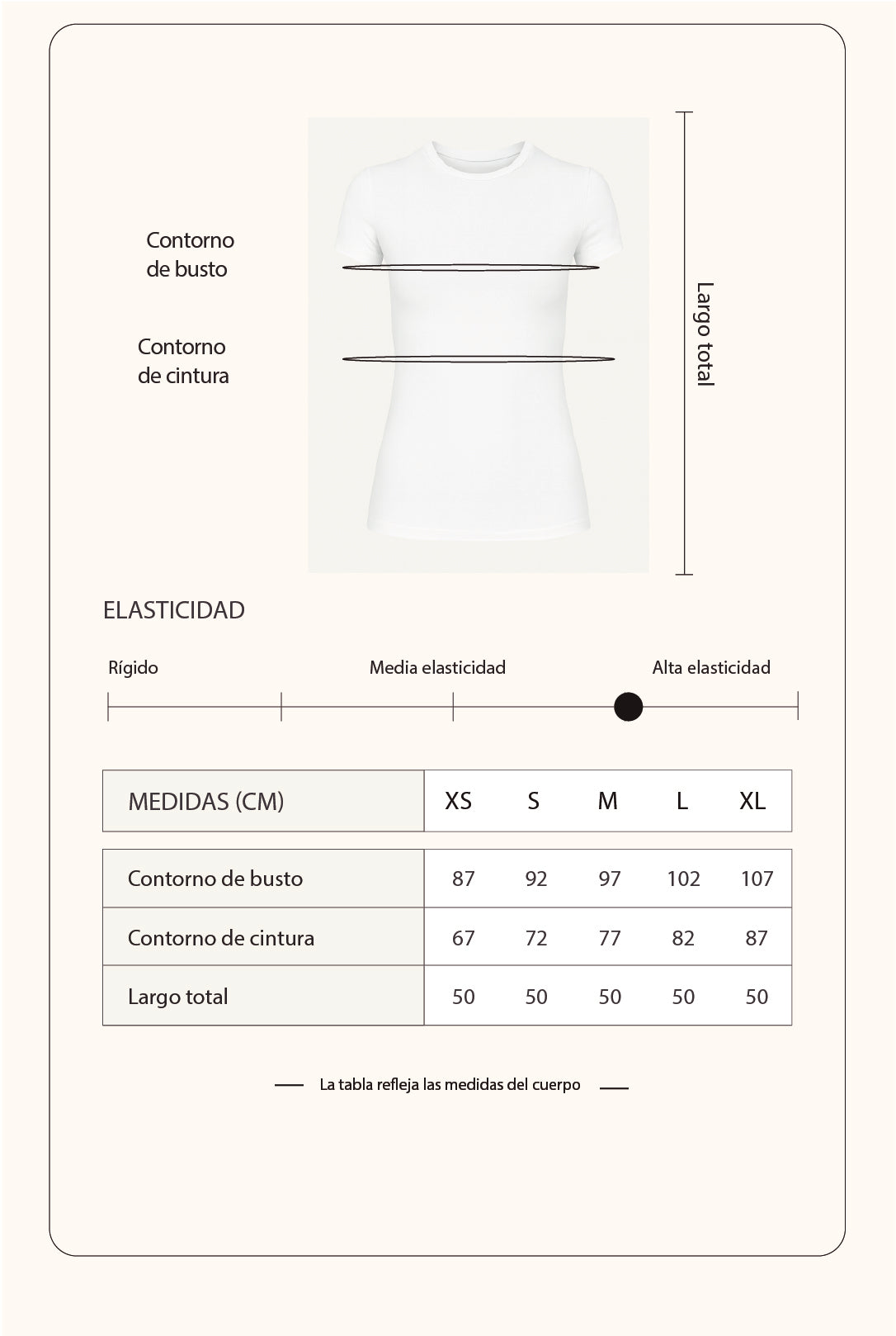 Camiseta básica ceñida - Perla
