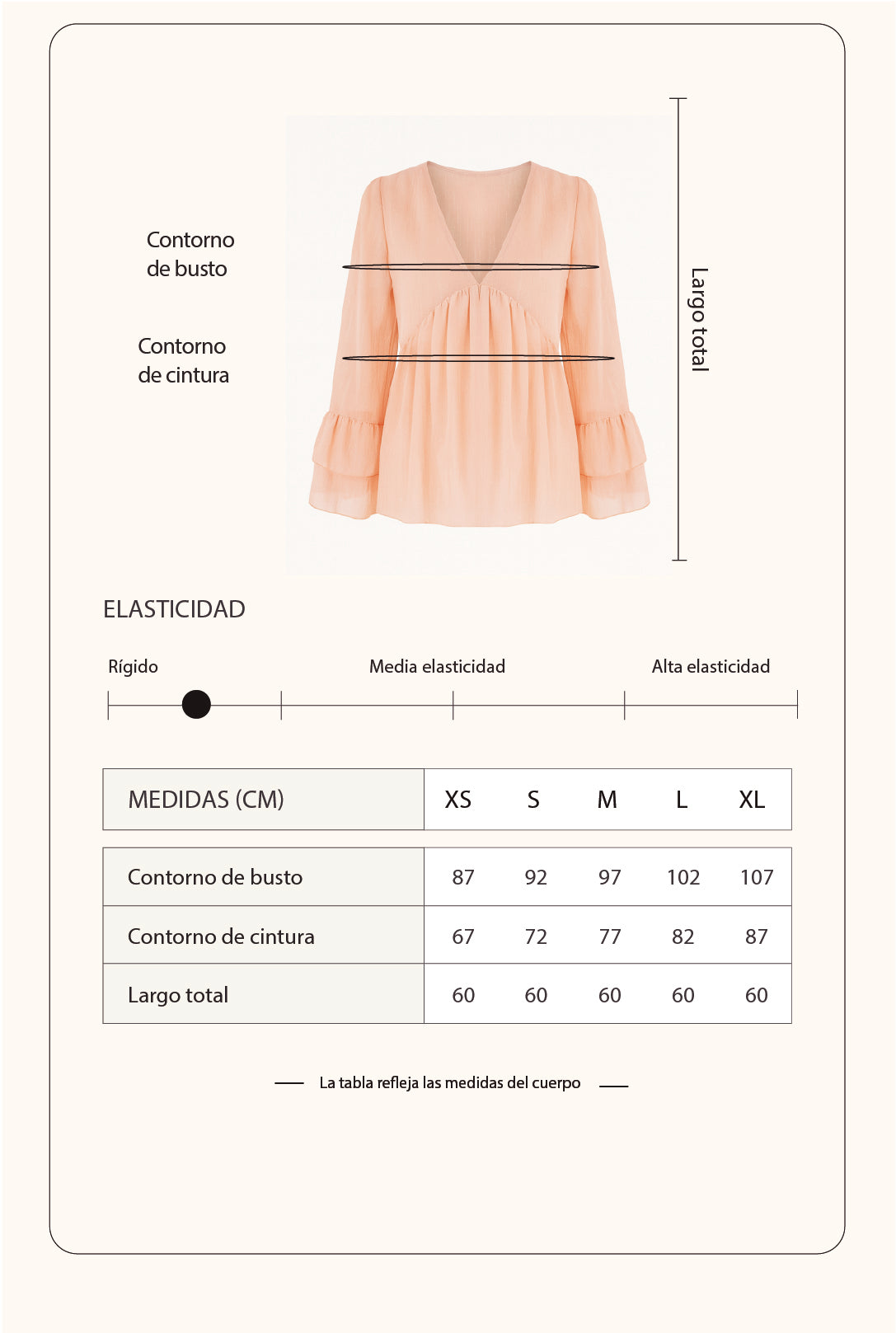 Blusa escote V - Melón